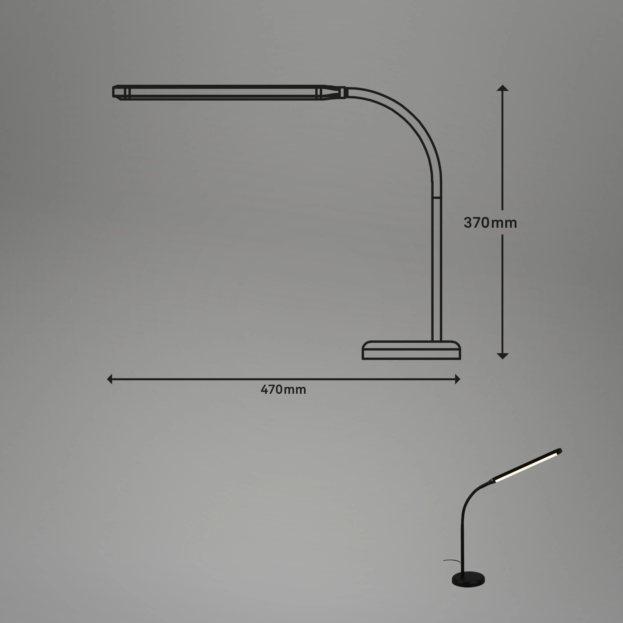 LED Tischleuchte, schwarz, 1xLED-Platine/6W
