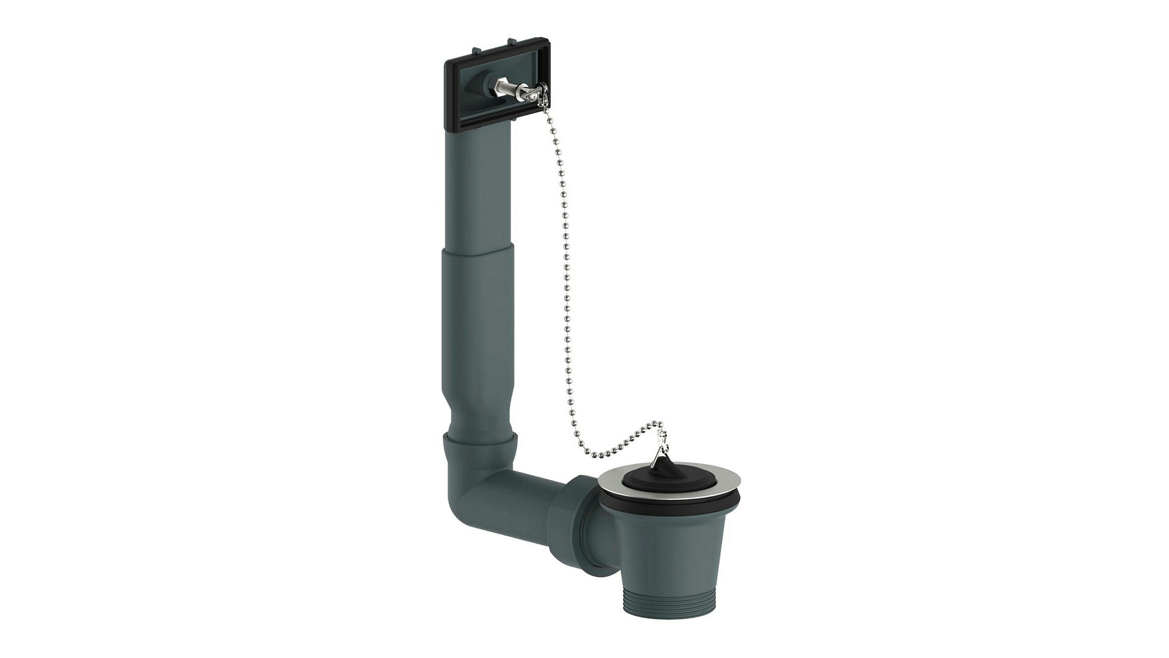 ECO-SAVE KS Spülen-Ab- und Überlaufgarnitur, Grau, 1 1/2''AG x 70 mm, höhen