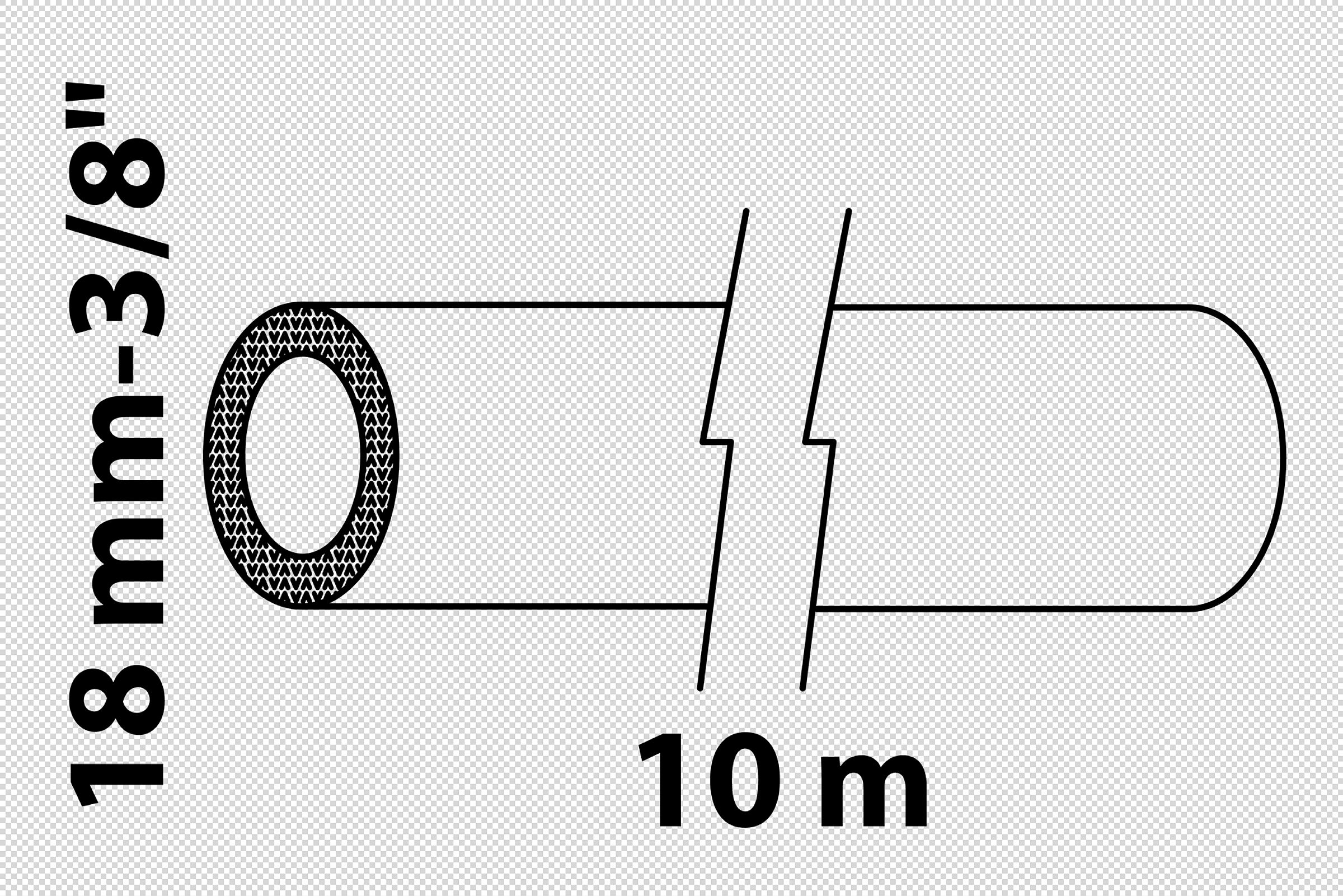 Isolierschlauch, Rolle 10 m, für Rohr 18 mm