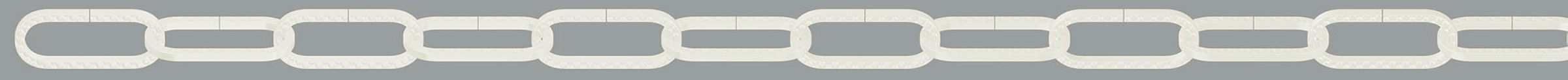 Zierkette, (Serie 90) (Spule) 3 mm Stahl vernickelt, weiss lackiert, 20 m