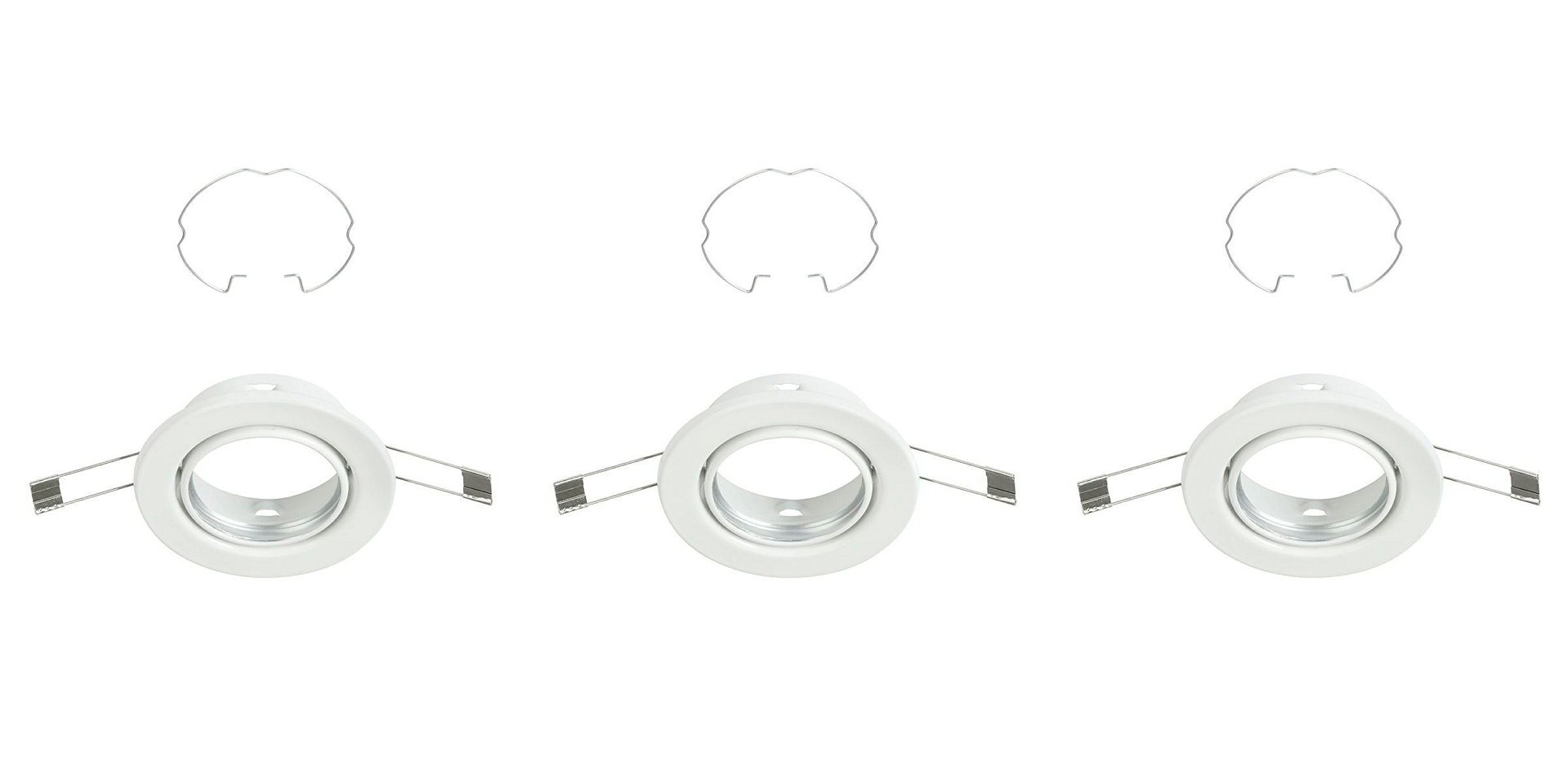 Einbauleuchten 3er-Set, weiß exkl. 3xGU10