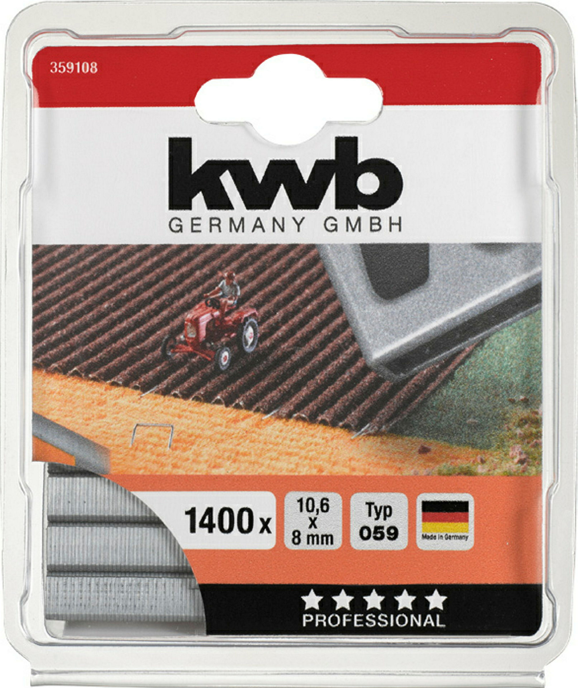 Klammern, 10,6 mm x 8 mm, Feindraht, Stahl, 1400 Stk.