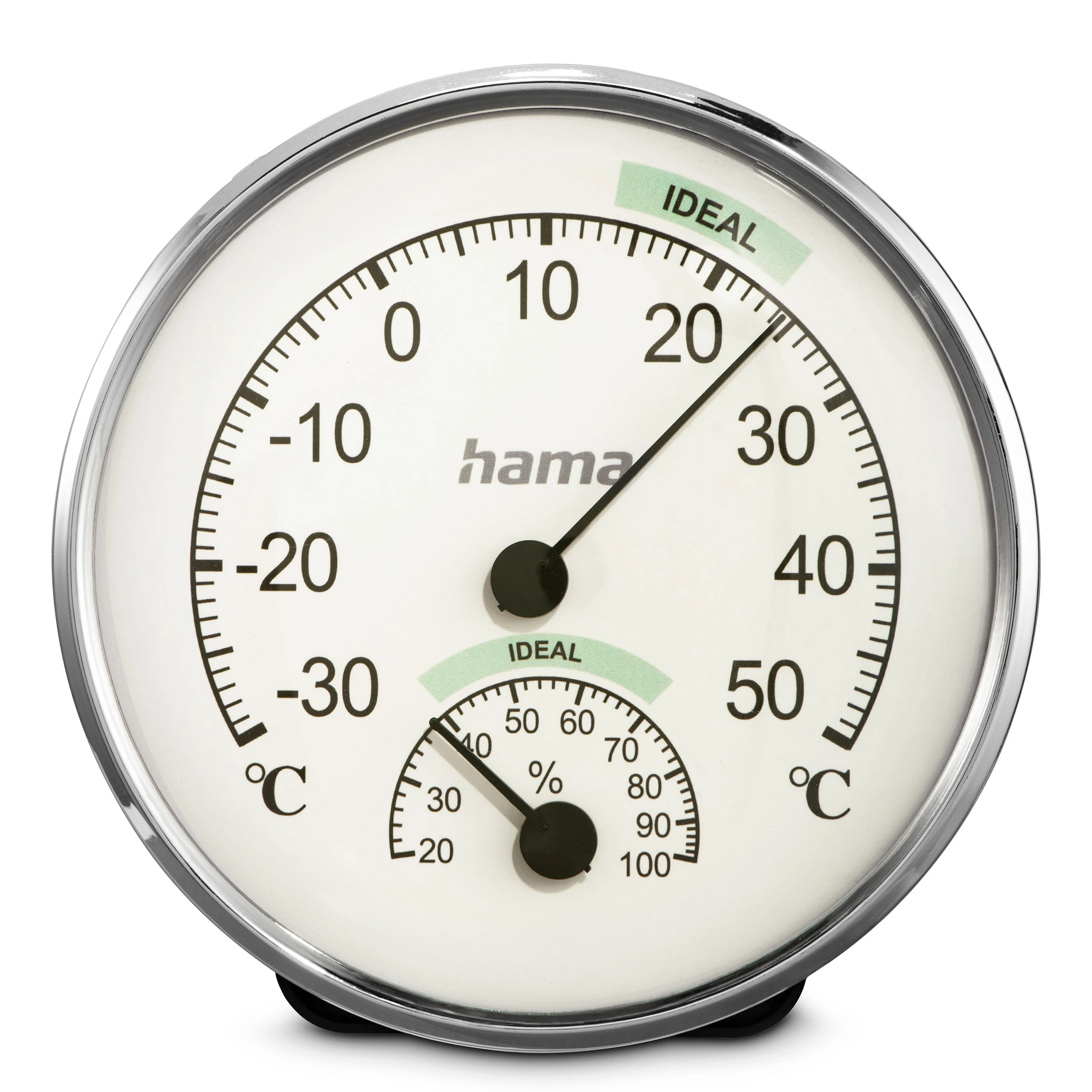 Hama Thermometer und Hygrometer'Chios'', Silber/Weiß