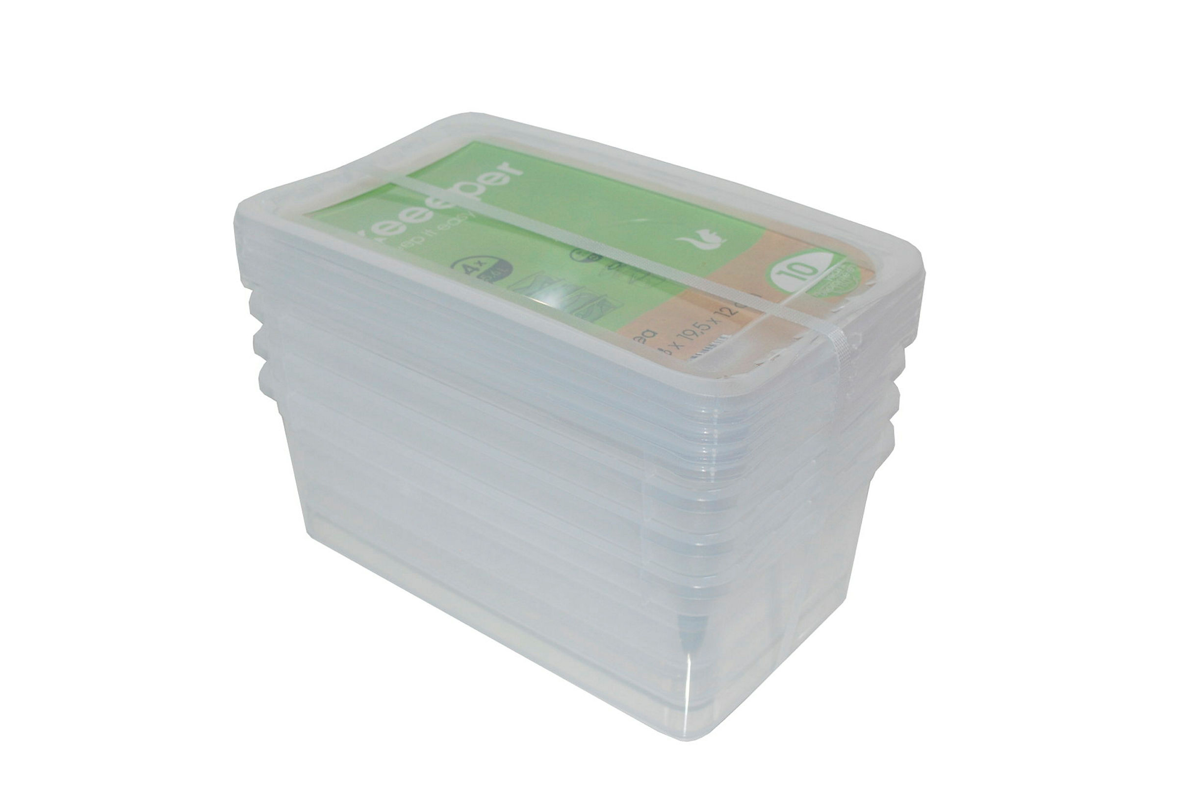 keeeper Aufbewahrungsboxen, 4 X 5,5 L, 33 x 19,5 x 12 cm, Bea, Transparent