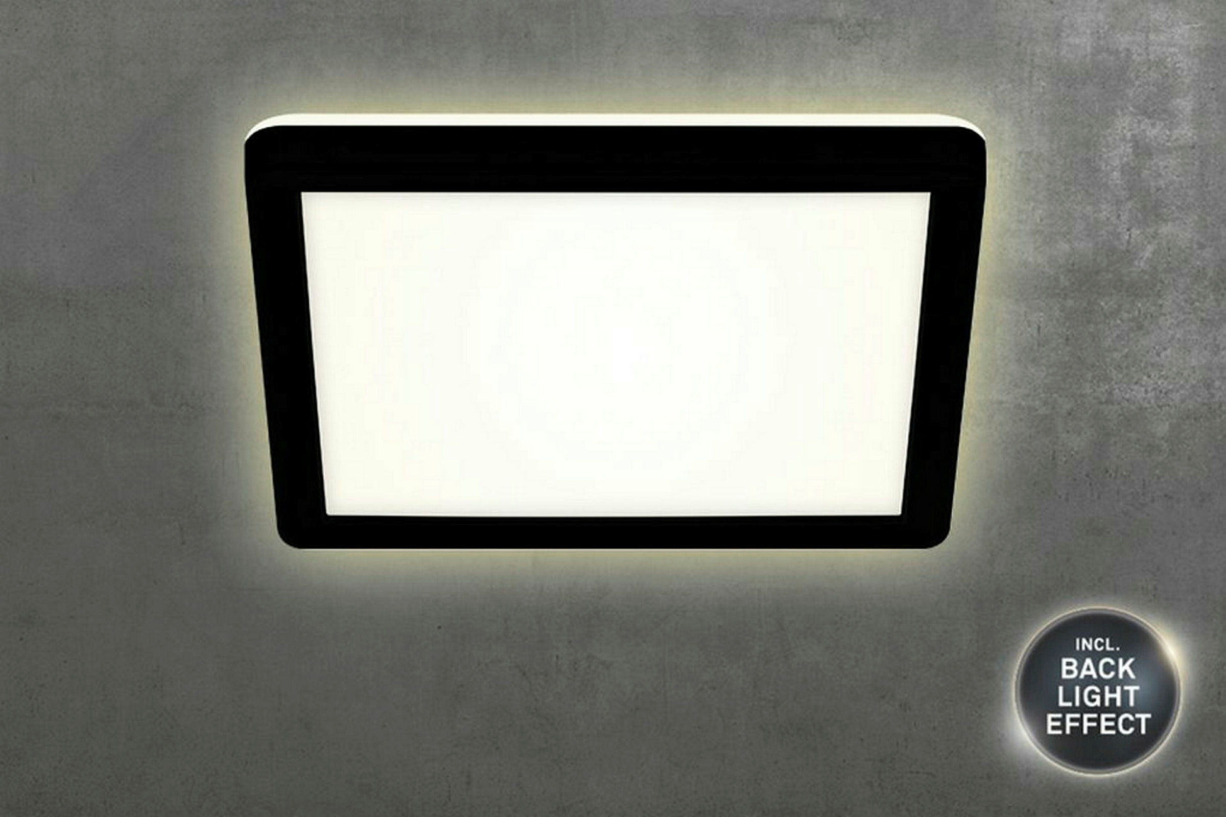 Ultraflaches LED Panel, schwarz, 1xLED/12W
