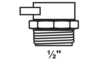 Entlüftungsstopfen, vernickelt, 1/2''AG