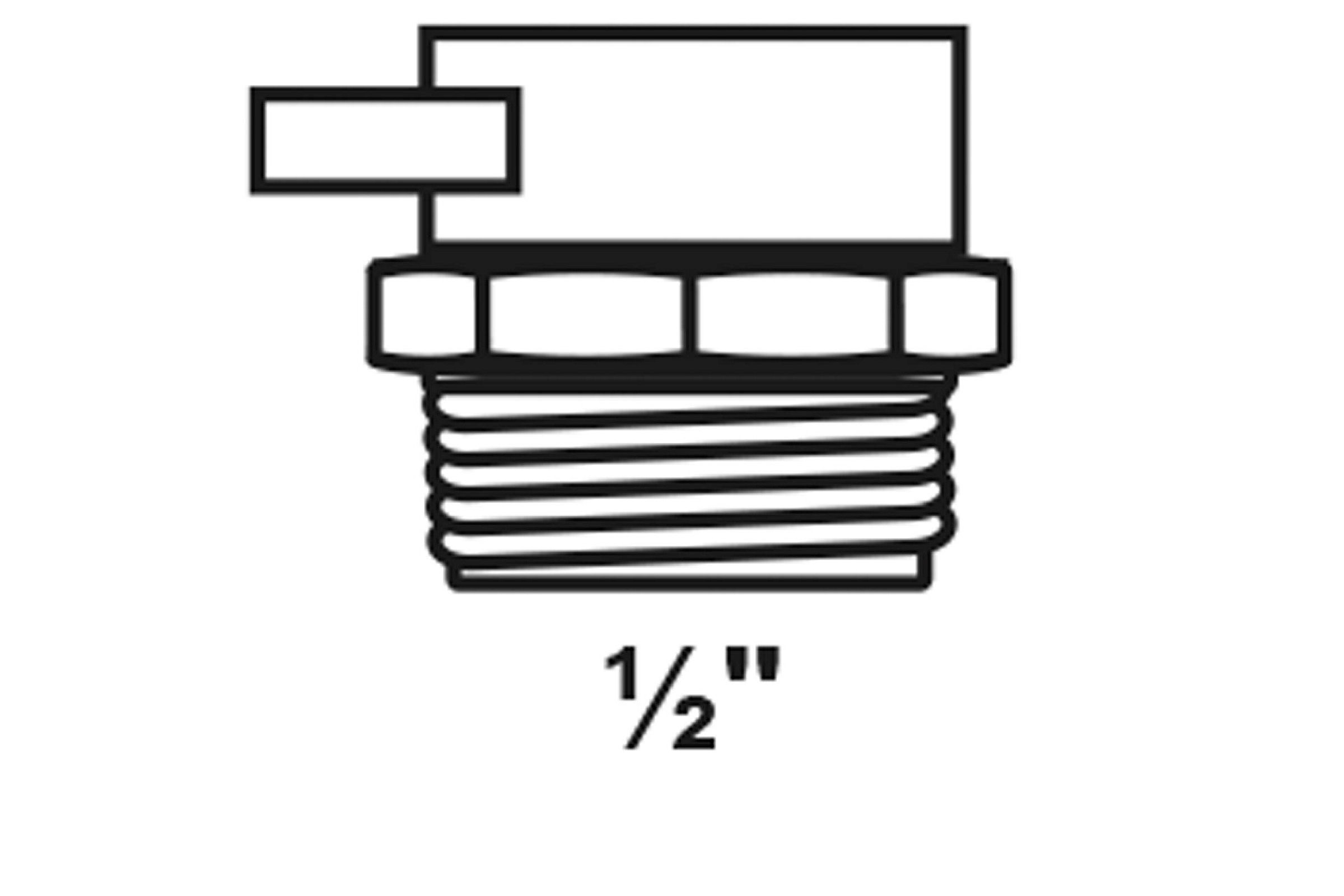 Entlüftungsstopfen, vernickelt, 1/2''AG