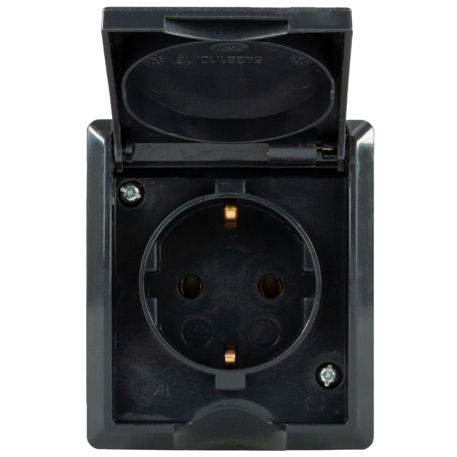 AP-Schalterprogramm IP44 AquaForm anthrazit Steckdose