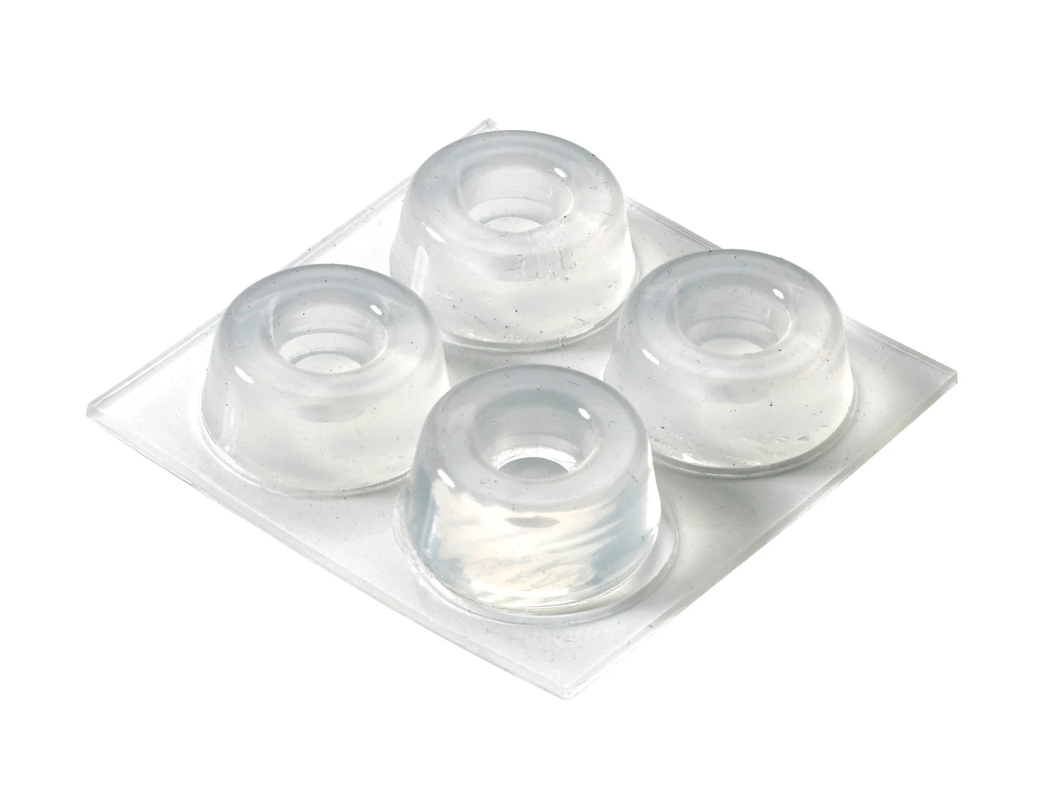 Universalpuffer, selbstklebend D22x10mm, transp., 4 Stück