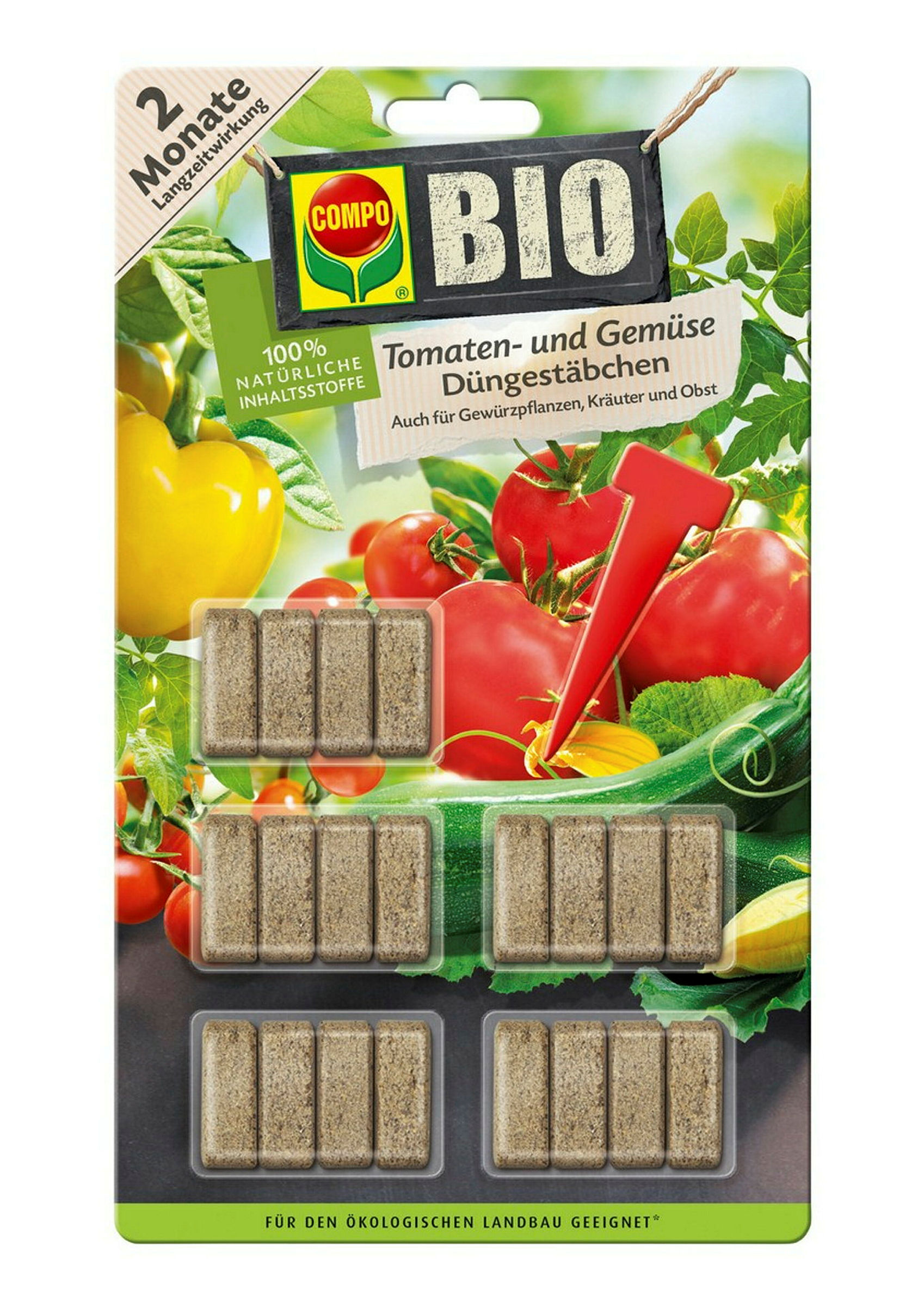 COMPO BIO Tomaten- u. GemüseDüngestäbchen, 20 Stäbchen