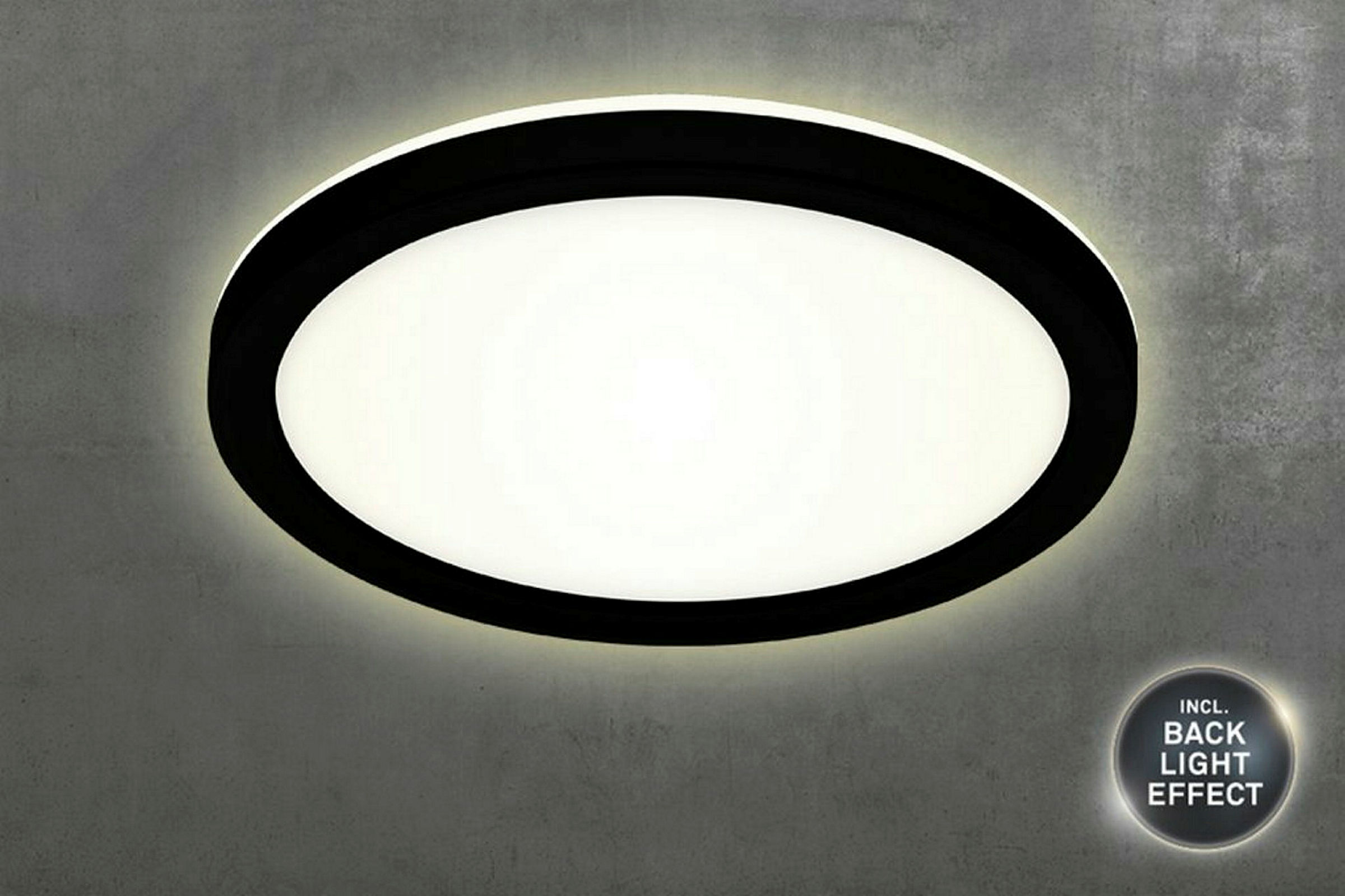 Ultraflaches LED Panel, schwarz, 1xLED/12W