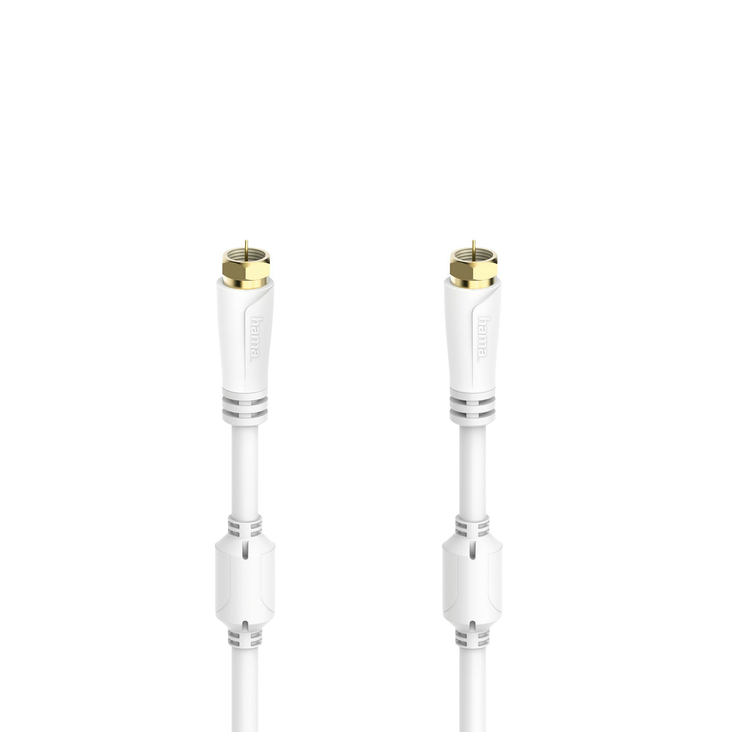 Hama SAT-Anschlusskabel, F-Stecker - F-Stecker, vergoldet, 1,5 m, 100 dB