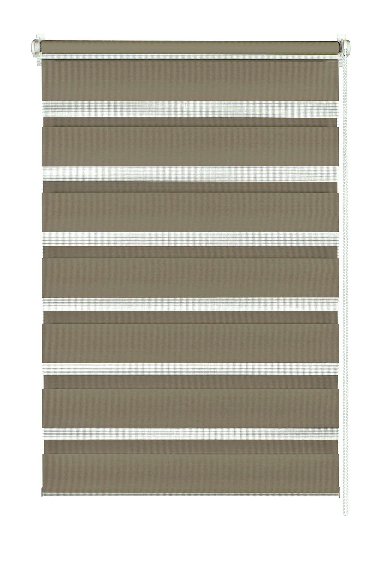 EASYFIX Doppelrollo, ohne Bohren, mocca, 120x150 cm