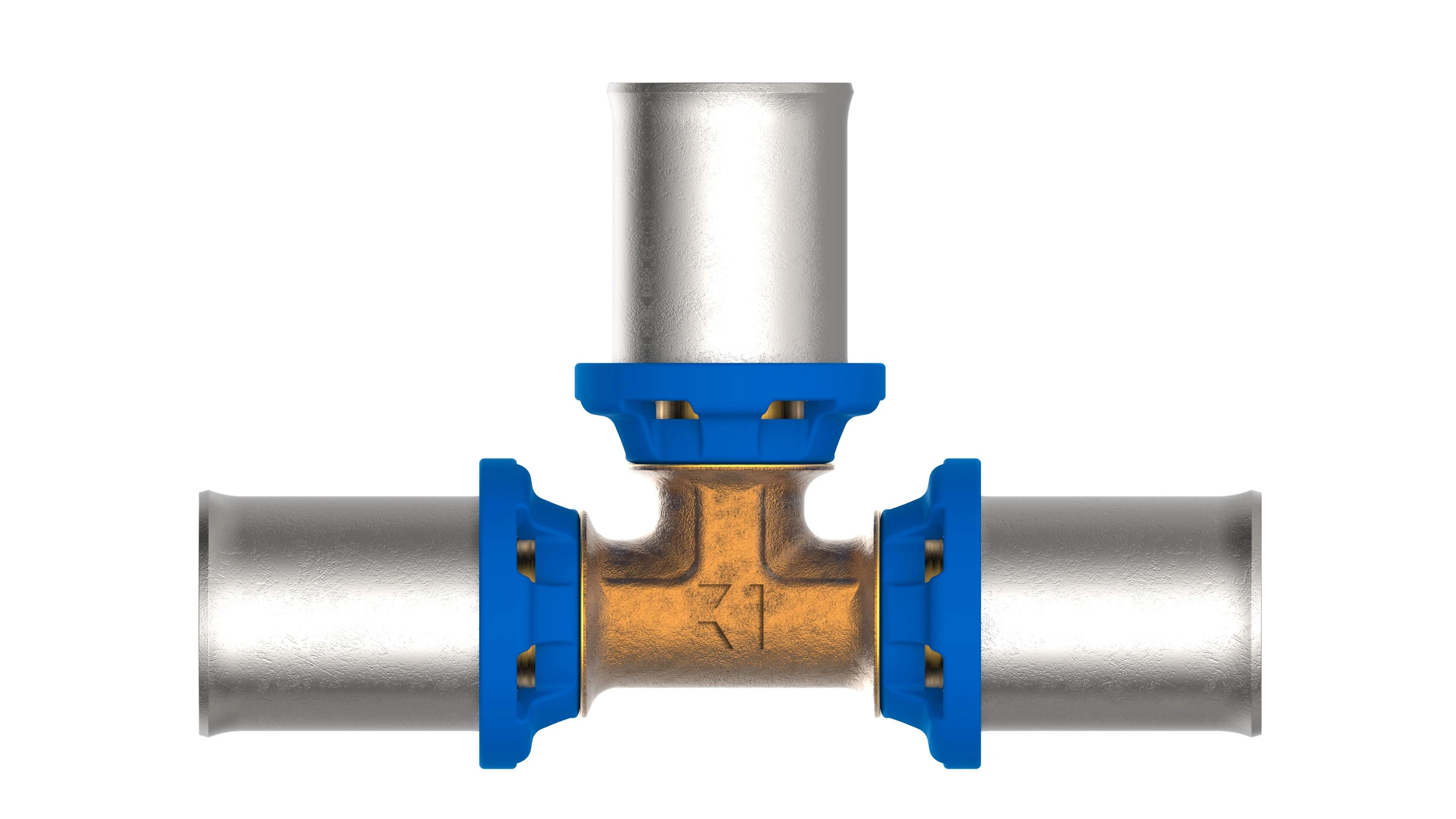 MS T-Stück, blank, 20 mm, Pressfitting für MSVR