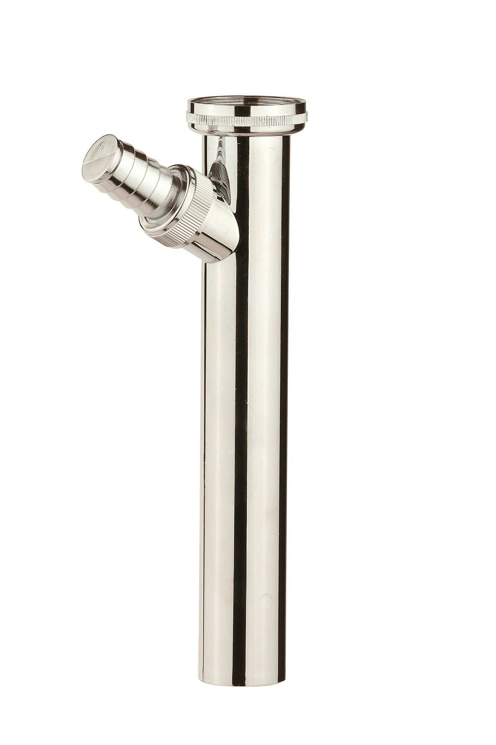 Tauchrohr Siphon, Chrom, 1 1/4'' x 3/4''T x 200 mm x 32 mm, mit Geräteansch