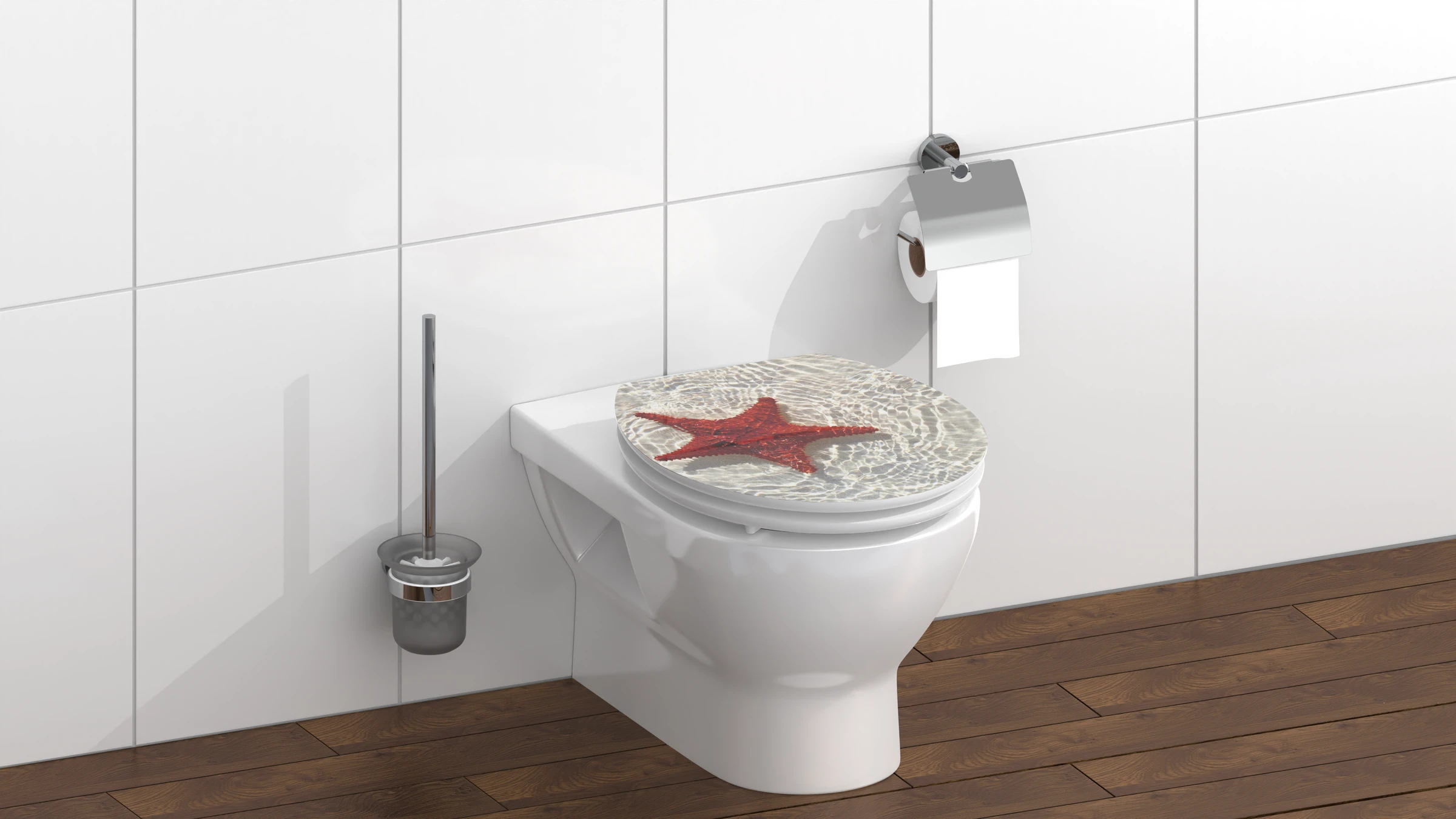MDF HG WC-Sitz RED STARFISH, mit Absenkautomatik