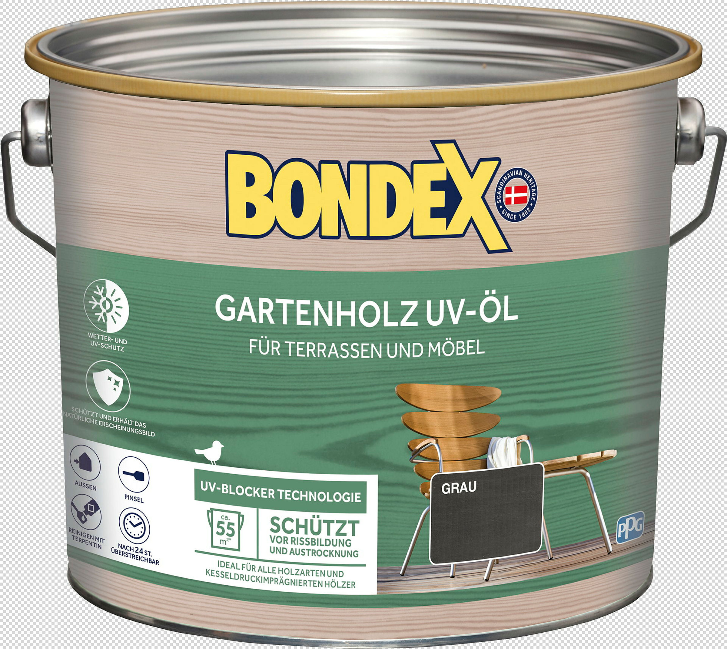 BONDEX UV-Öl Universal Grau 2,5l