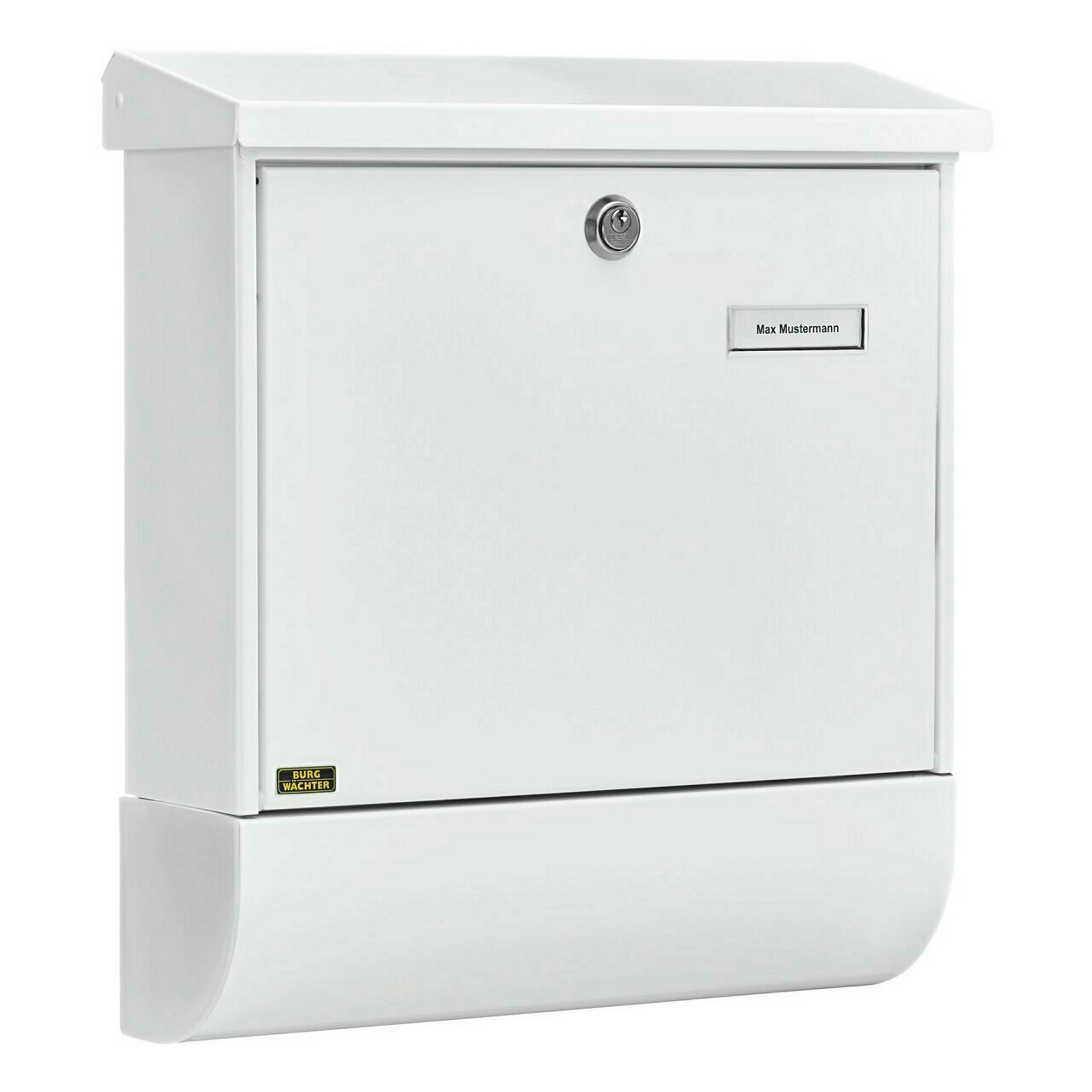 Briefkasten-Set Stahl-lack. Vario 86720W weiss