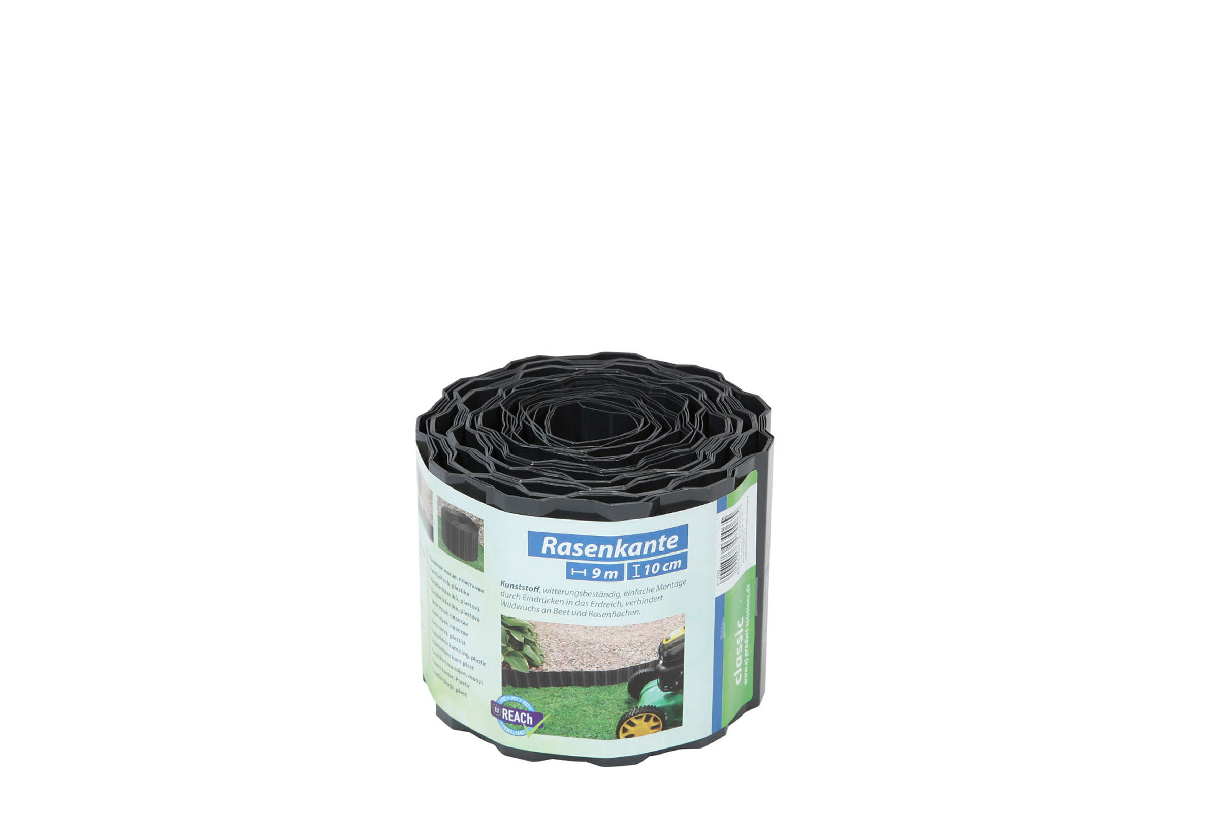 Rasenkante Kunststoff Classic, L: 9 m, H: 10 cm, anthrazit