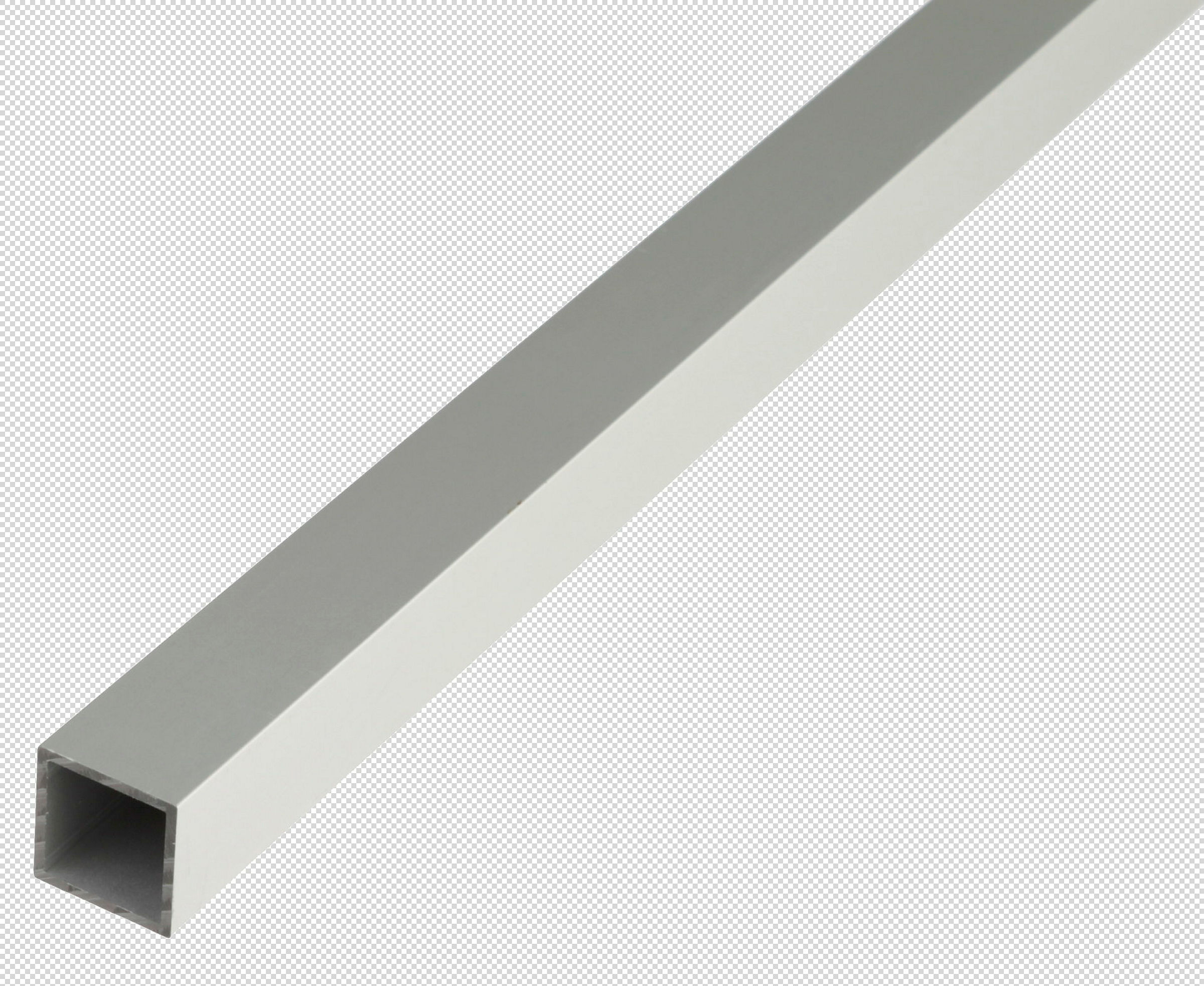 Vierkantrohr 1m10x10 silberfarbig eloxiert