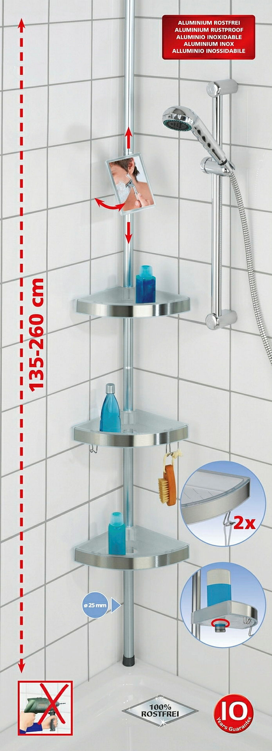 Teleskop Duschecke Premium
