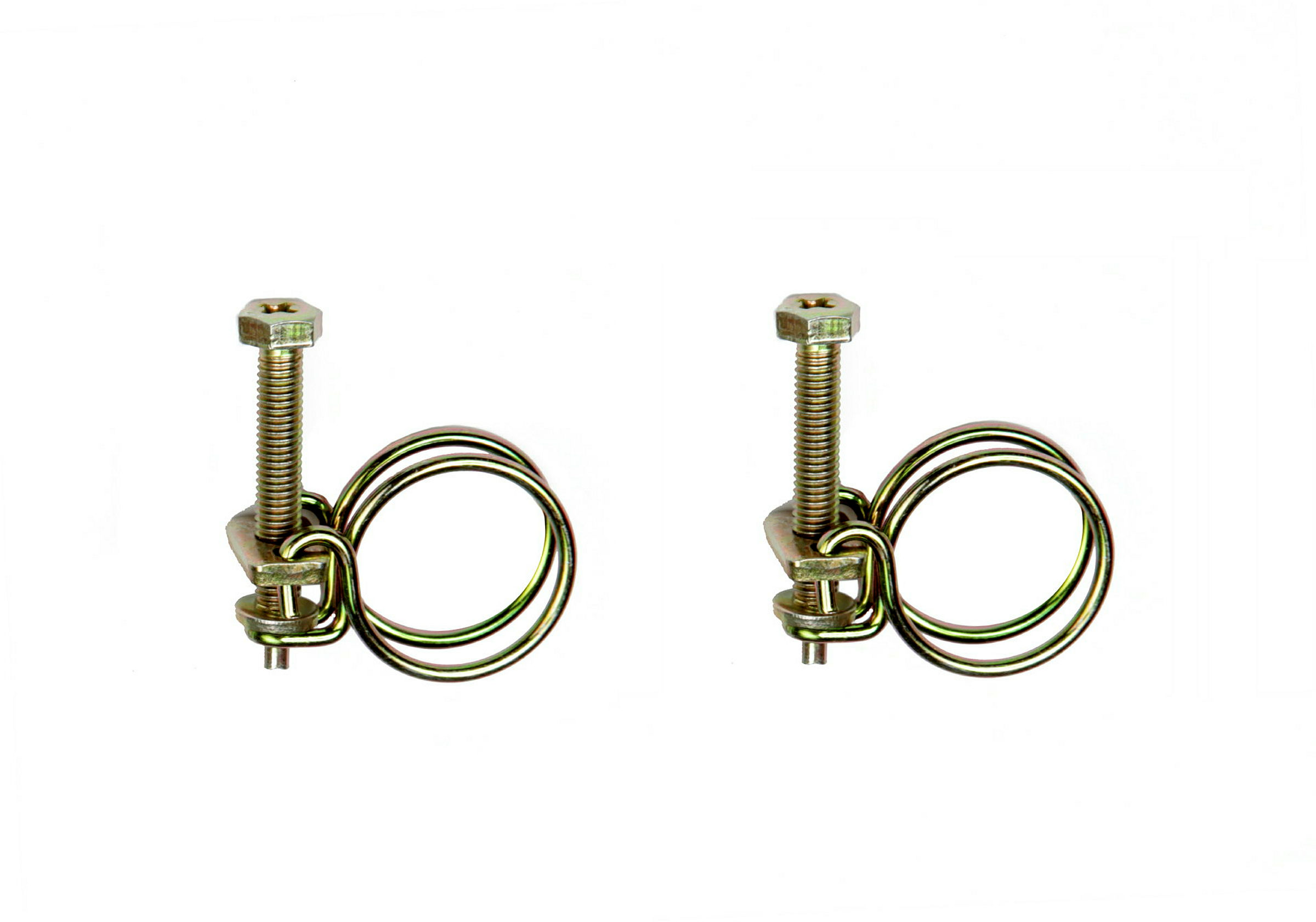 Spiralschlauchklemmen 2er-Set, Doppeldraht, Drahtdurch. 2 mm, verstellbar 1