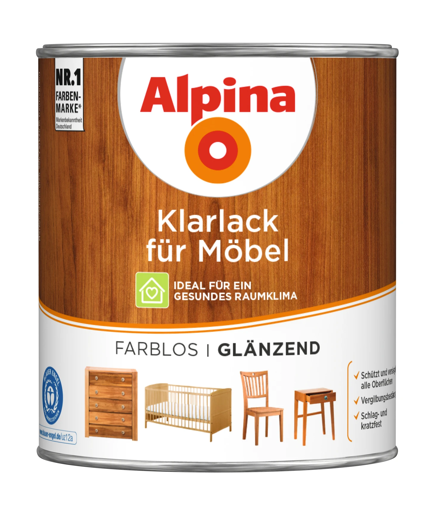 Alpina Klarlack für Möbel 750ml glänzend