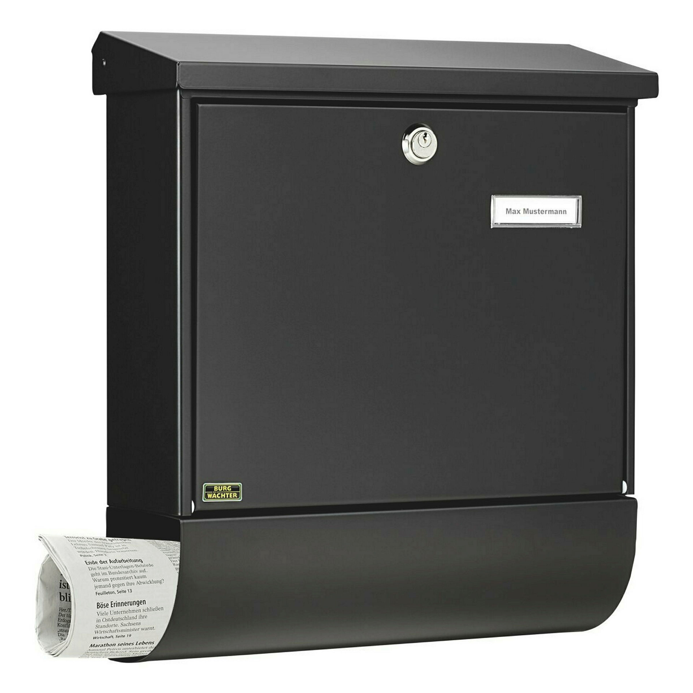 Briefkasten-Set Stahl-lack. Vario 86720S schwarz
