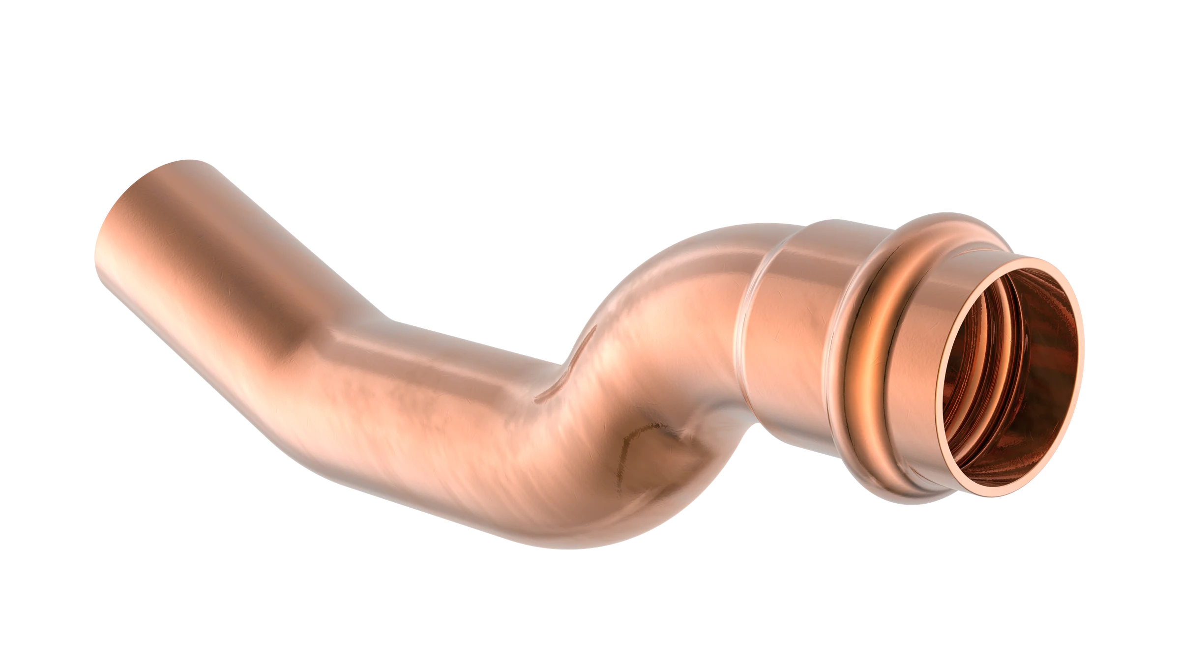 CU Überspringbogen, blank, 15 mm, 1 Muffe, (P5086)