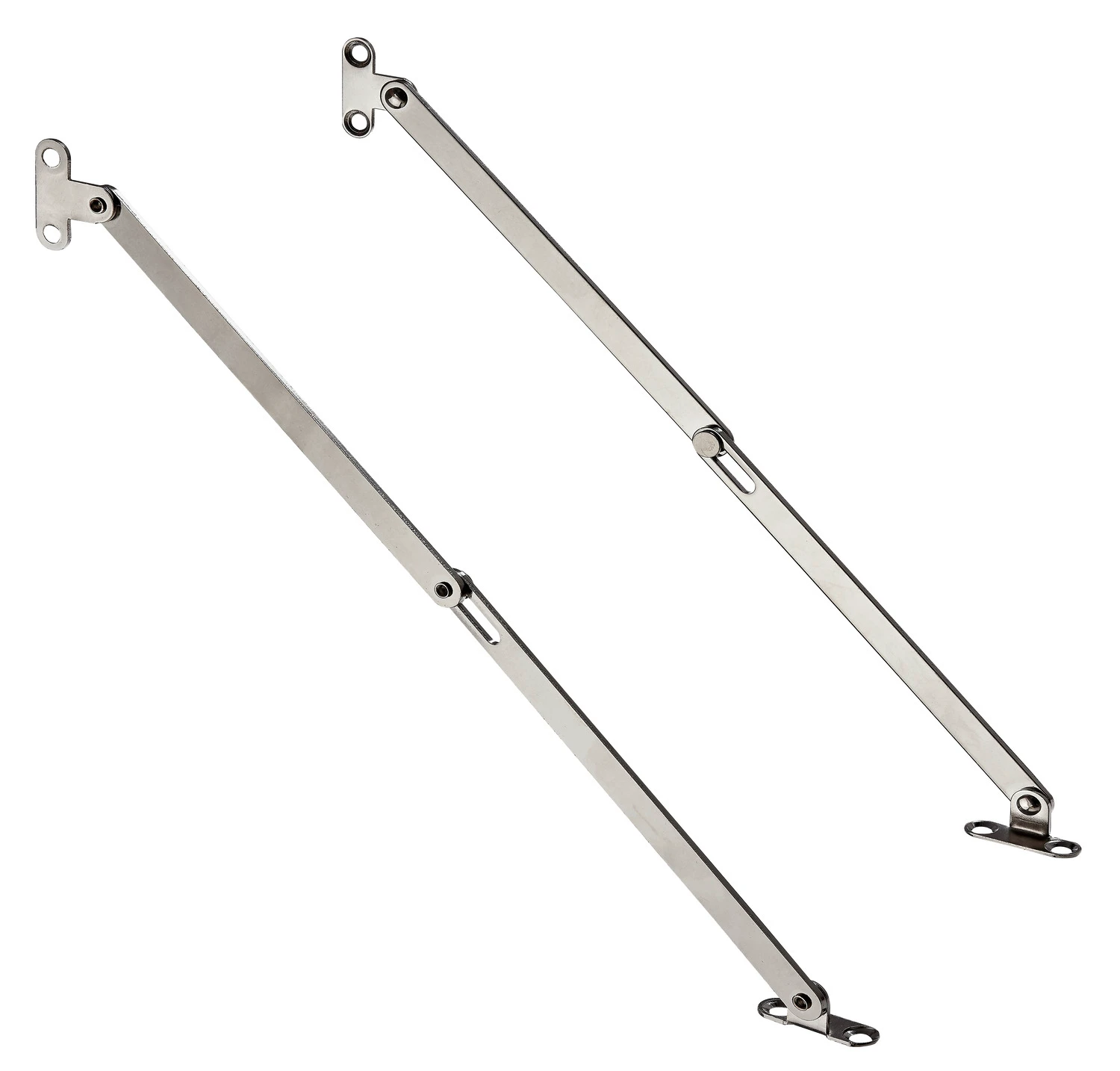 Klappenhalter 250mm Stahl vernickelt, 2 Stück