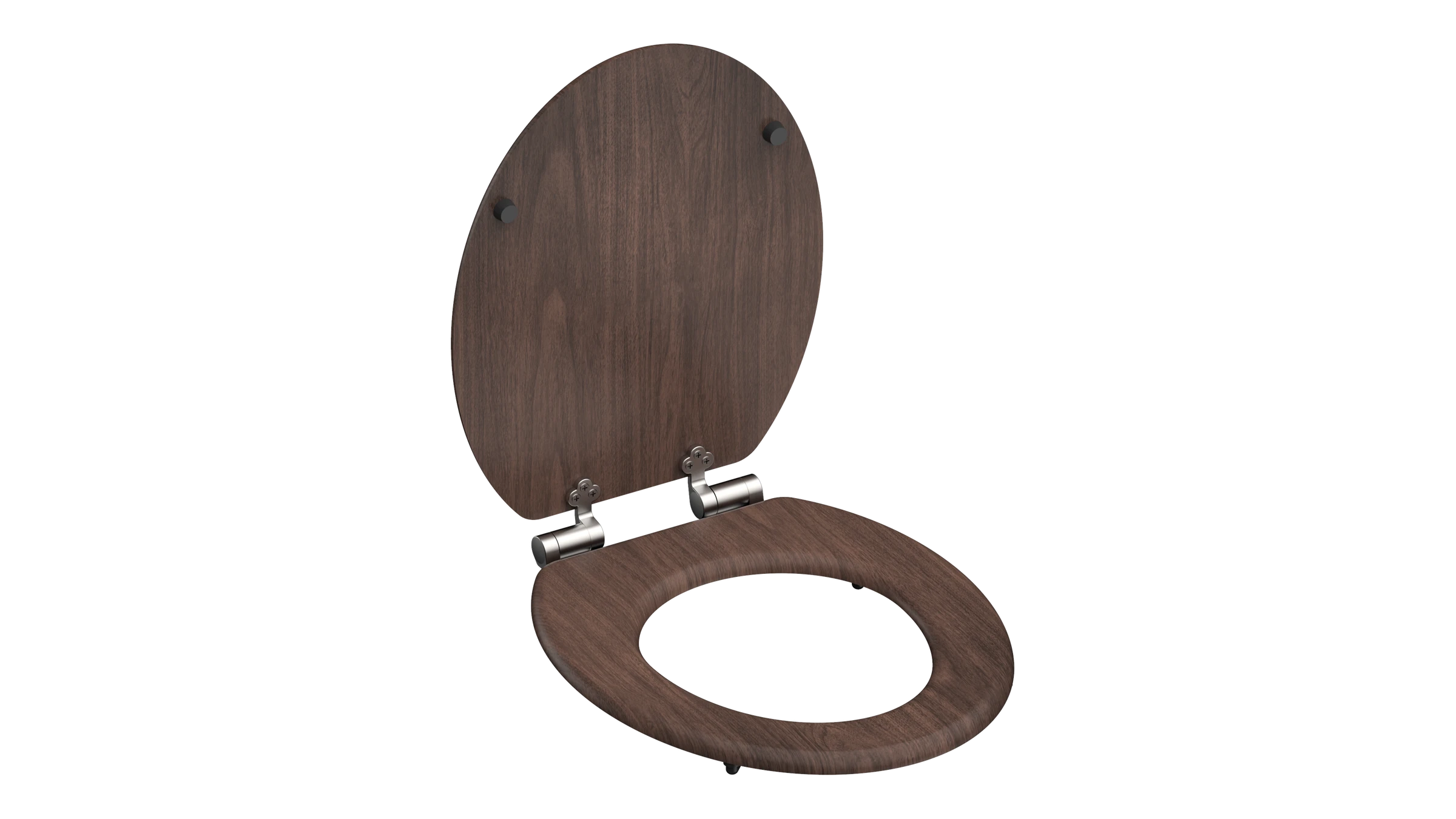 MDF WC-Sitz DARK WOOD, mit Absenkautomatik