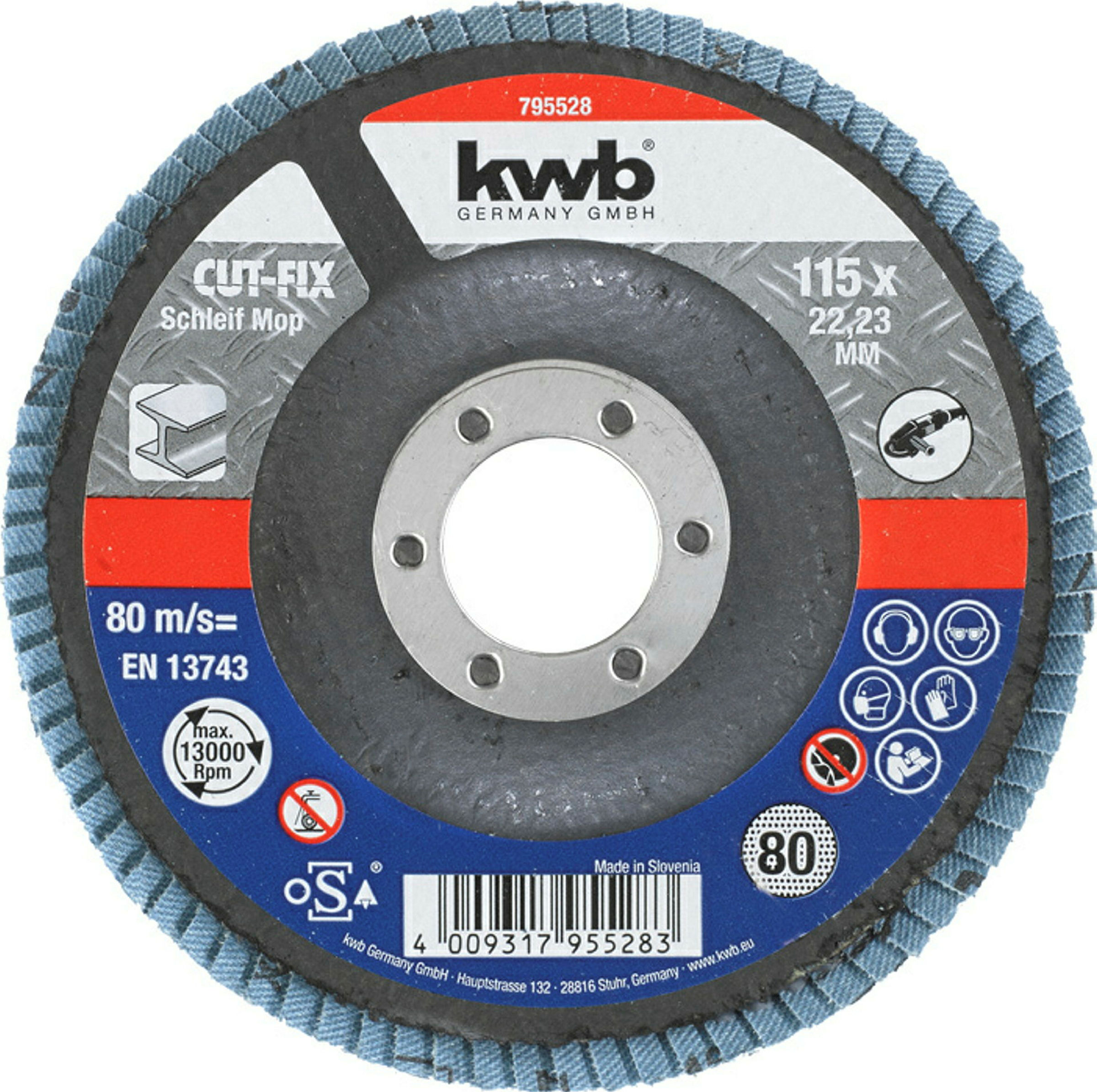 CUT-FIX® Schleifmop, Lamellenschleifteller, Metallbearbeitung, ø 115 mm