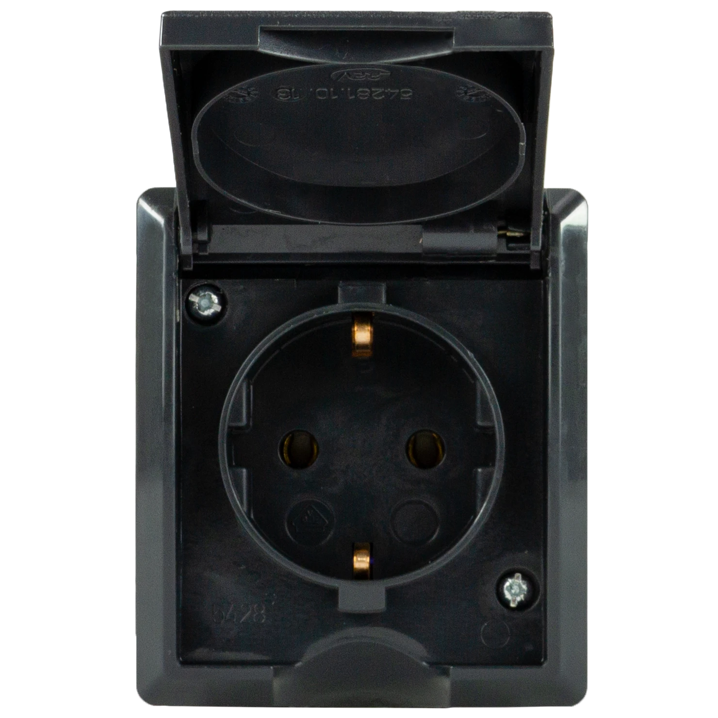 AP-Schalterprogramm IP44 AquaForm anthrazit Steckdose