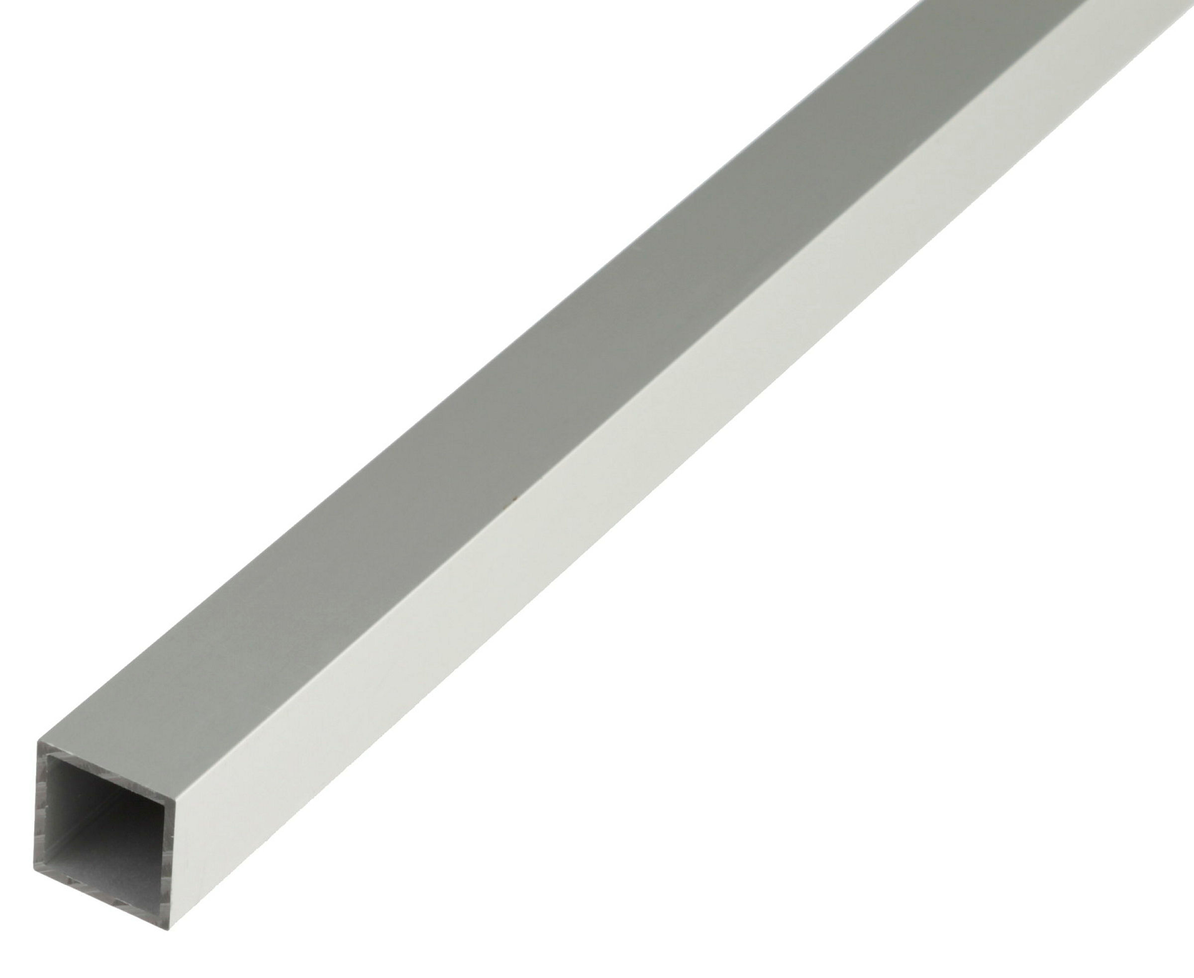 Vierkantrohr 1m15x15 silberfarbig eloxiert