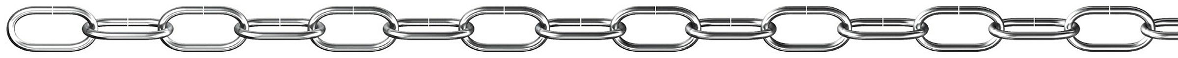 Zierkette, (Serie 80) (Spule) 2 mm (T)-12,5 mm Stahl vernickelt, 10 m