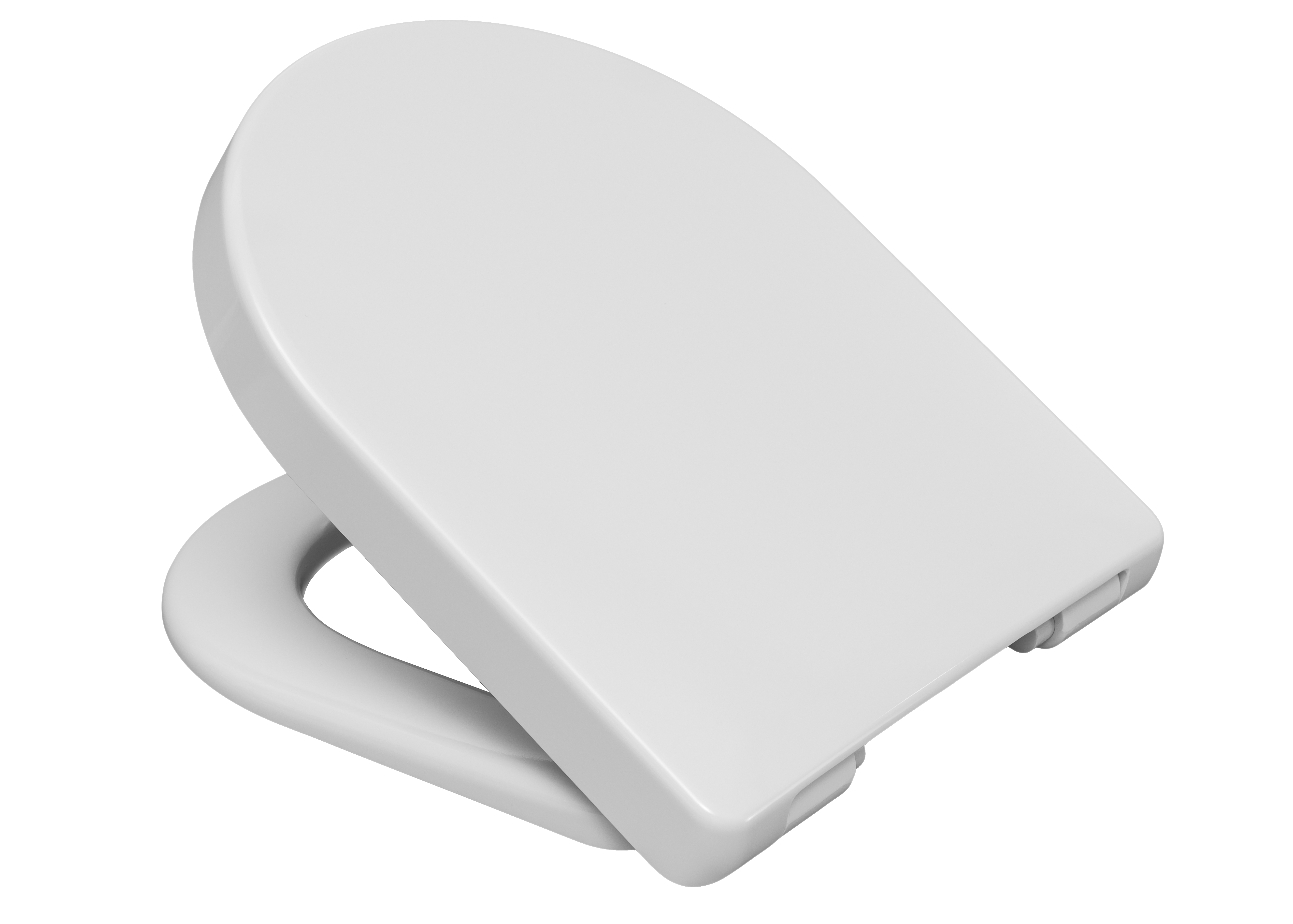 Duroplast WC-Sitz WHITE, D-Form, PRO 2, mit Absenkautomatik und Schnellvers