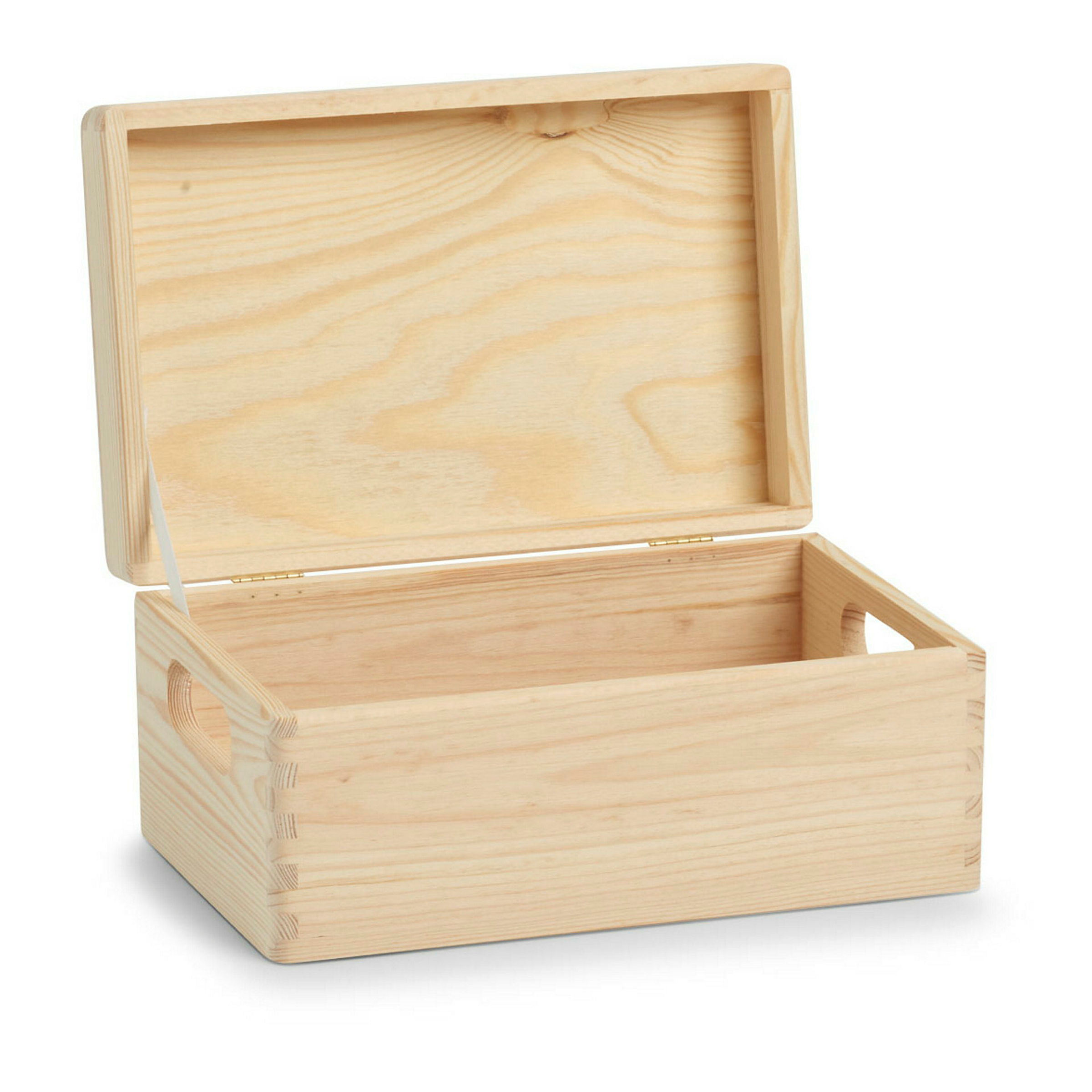 Allzweckkiste mit Deckel, Nadelholz, 30x20x14 cm