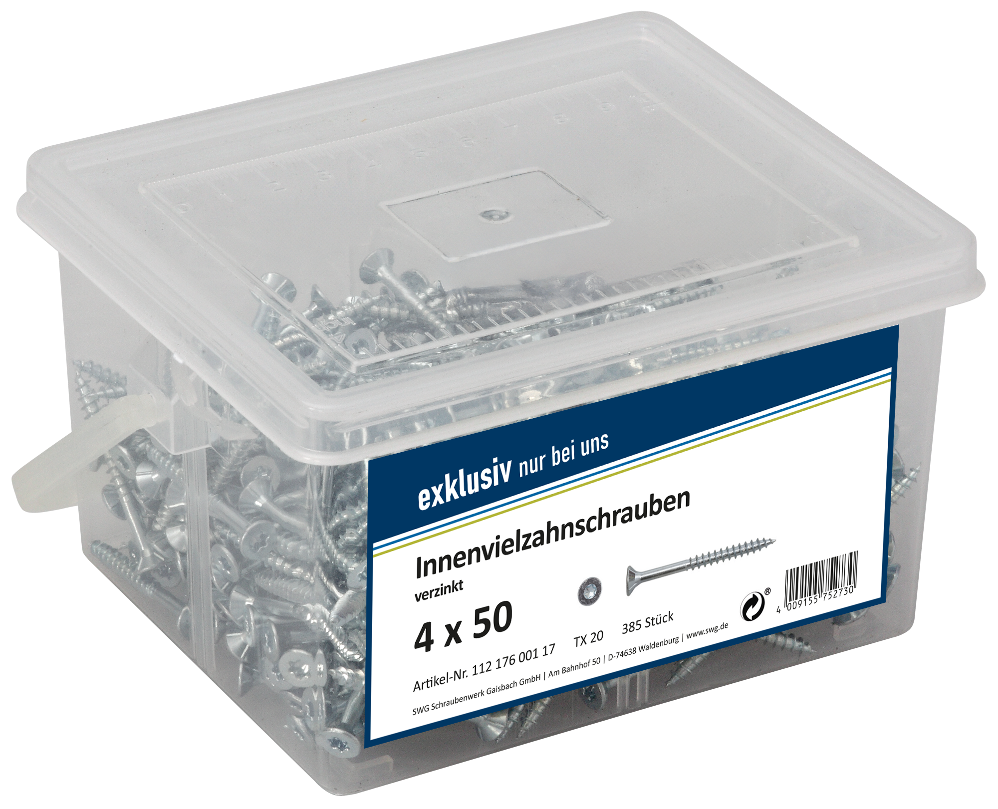 SP Innenvielzahnschr. im Eimer 4,0X50 incl.2 BITS 385 ST., vz