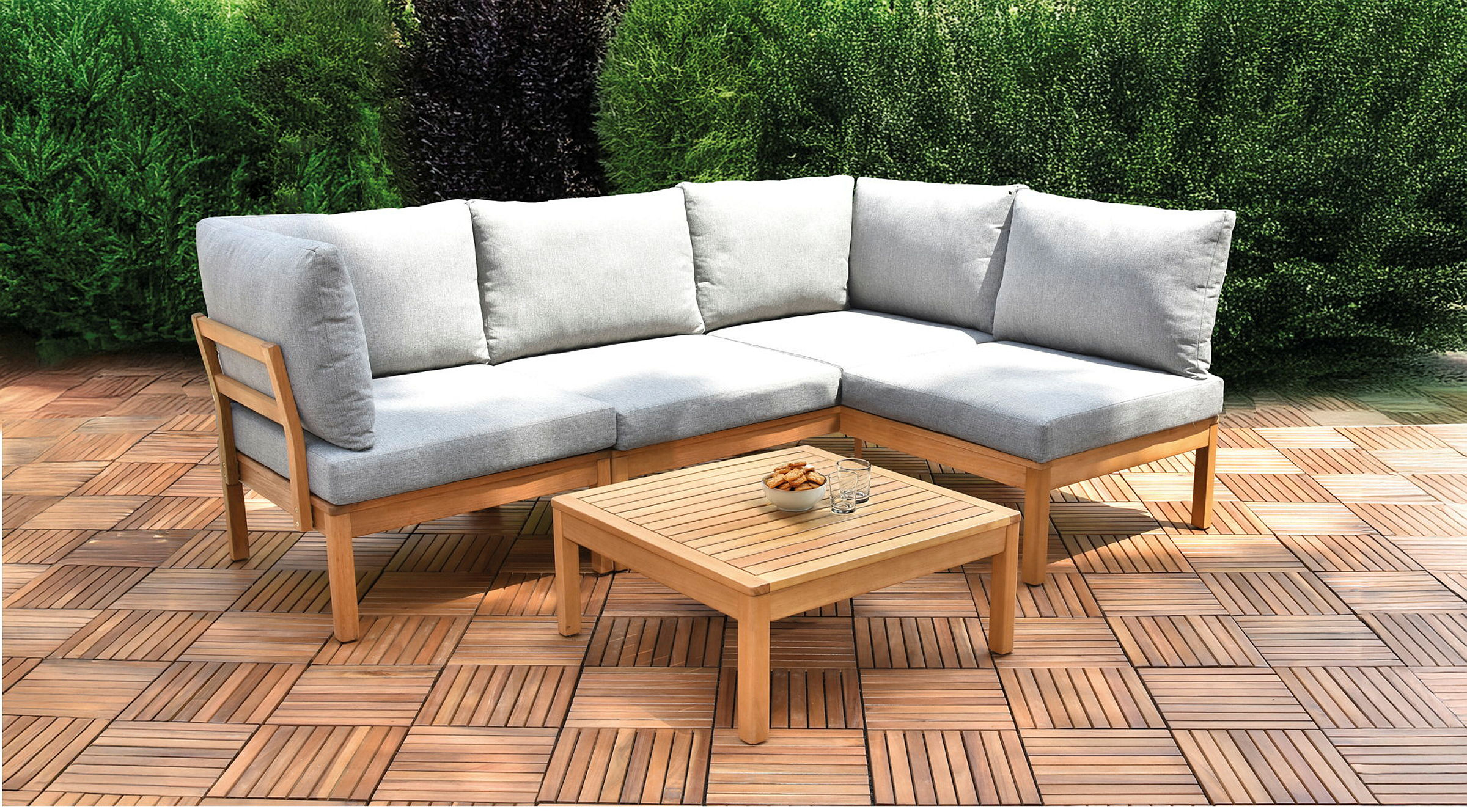 Ballina Gartenlounge, Eukalyptus,Tisch, klein 72x43x