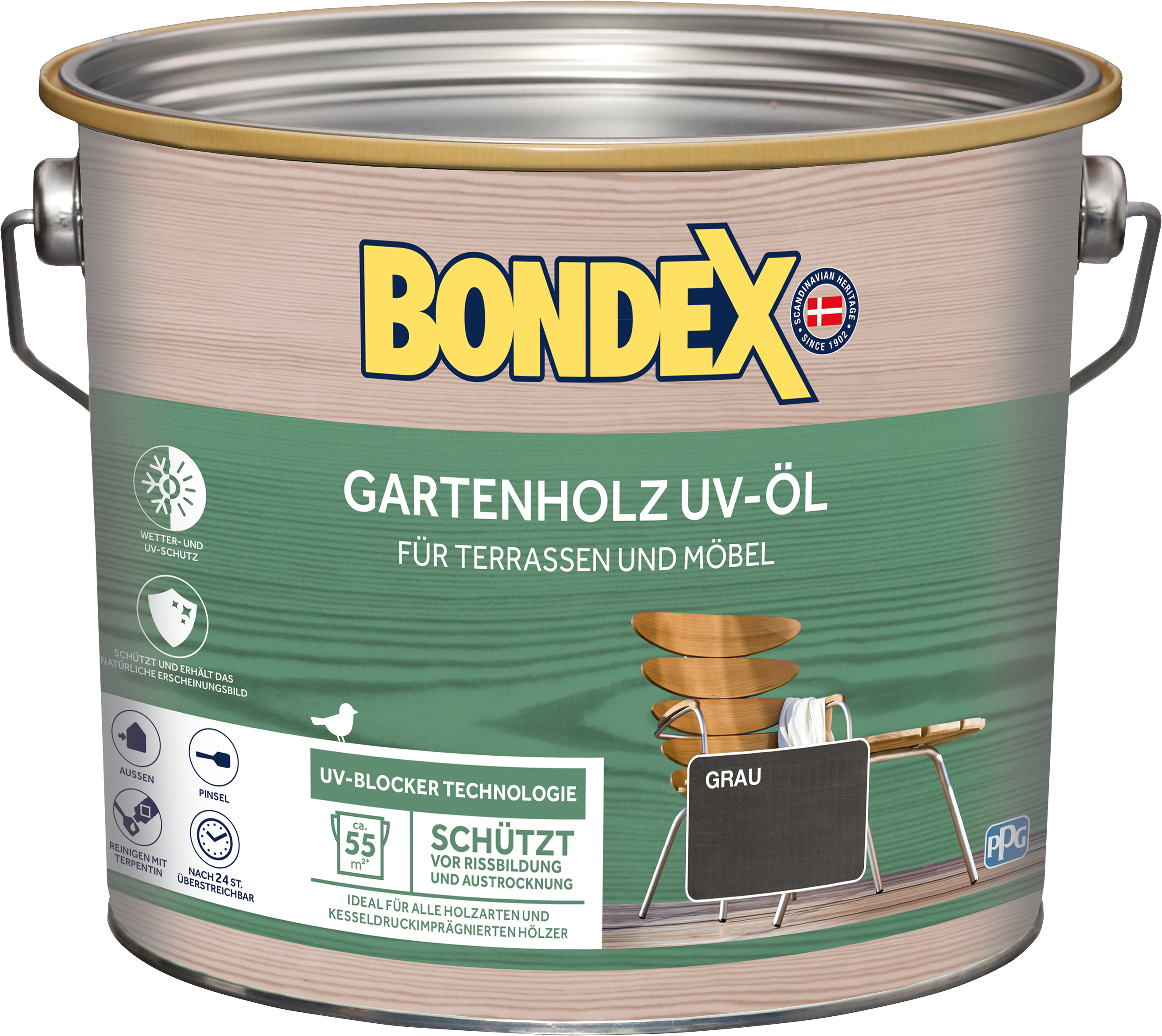 BONDEX UV-Öl Universal Grau 2,5l