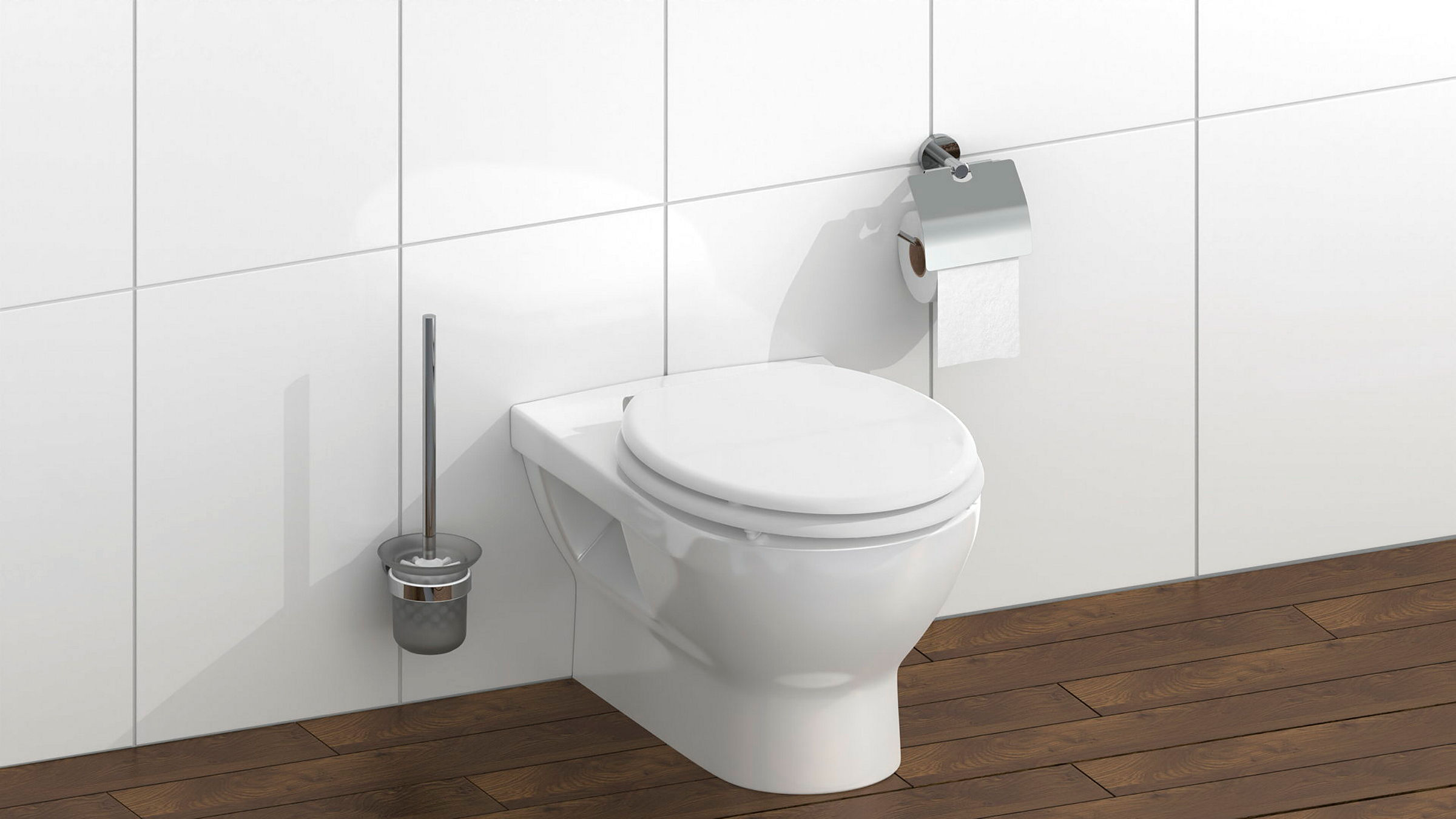 Holzkern WC-Sitz WHITE, mit Absenkautomatik