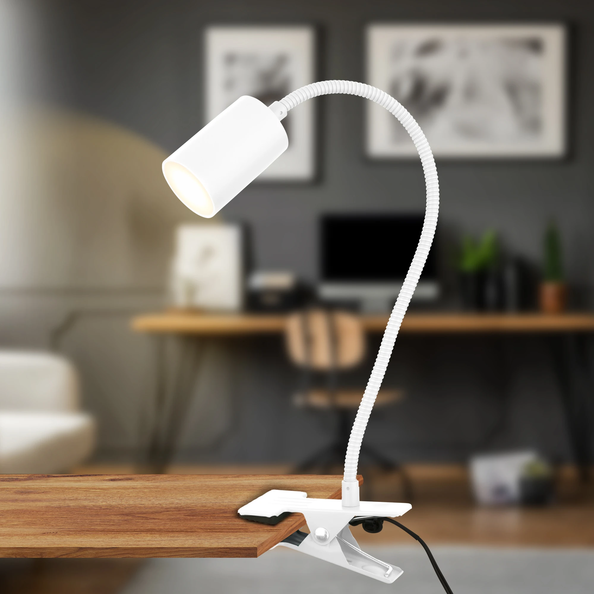 FLEKS LED Klemmleuchte, Weiß, inkl.. 1xLED 2,4W