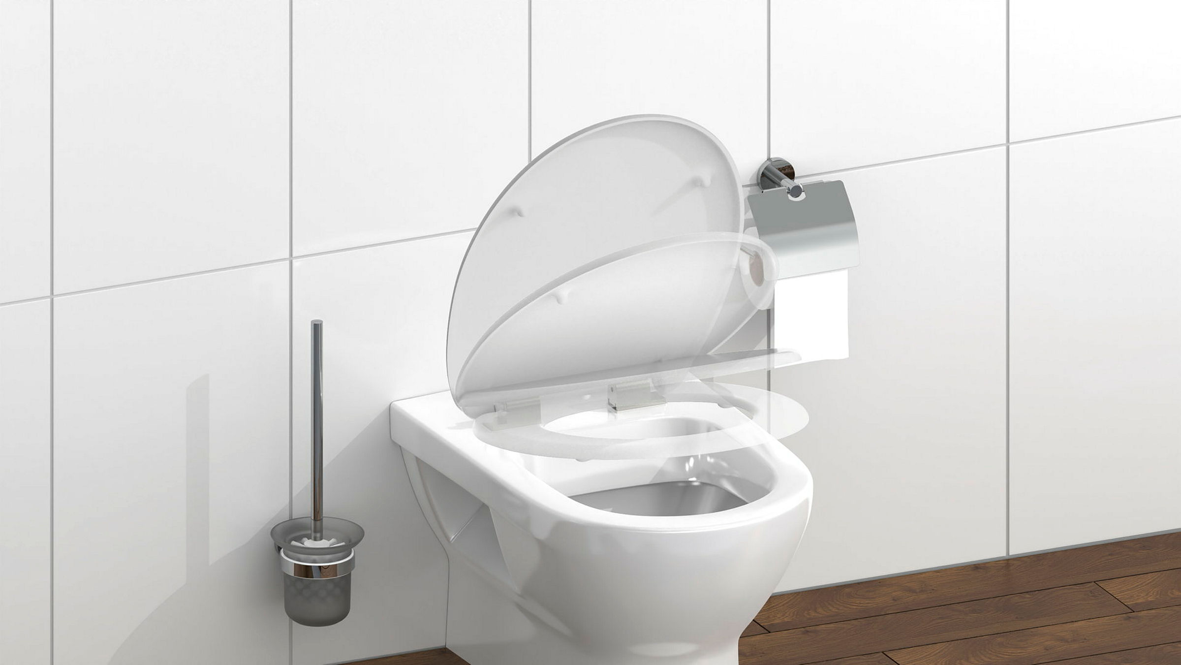Duroplast WC-Sitz WHITE, mit Absenkautomatik
