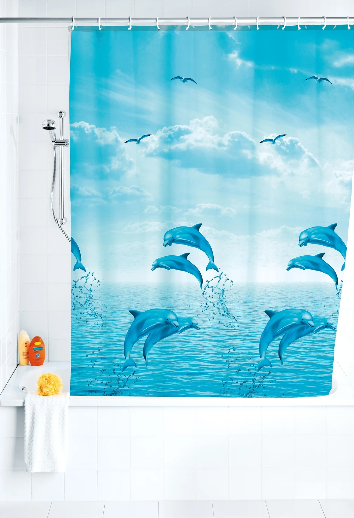 Duschvorhang 180x200 cm Dolphin, PEVA