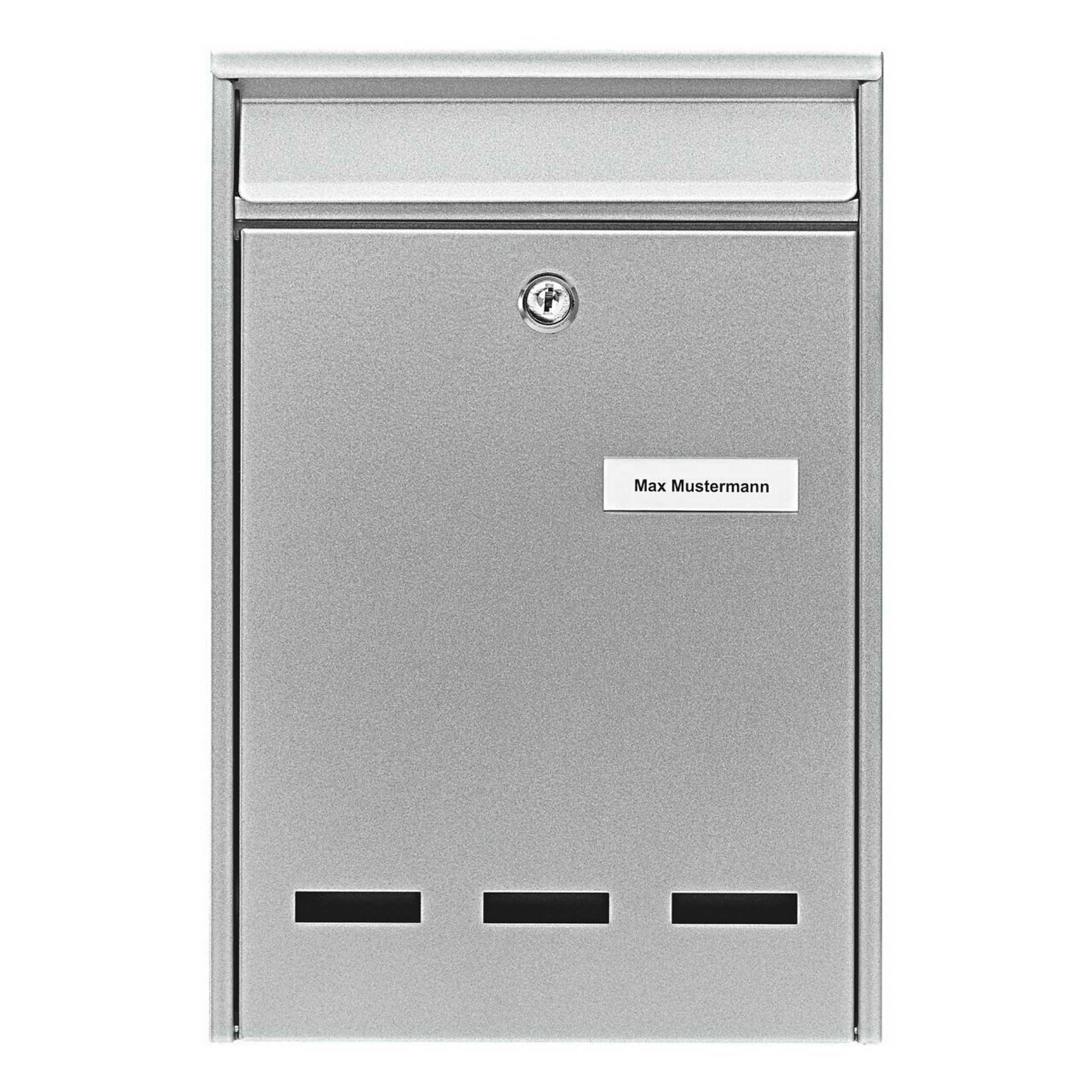Briefkasten Stahl-lackiert Pocket 5871 Si silber