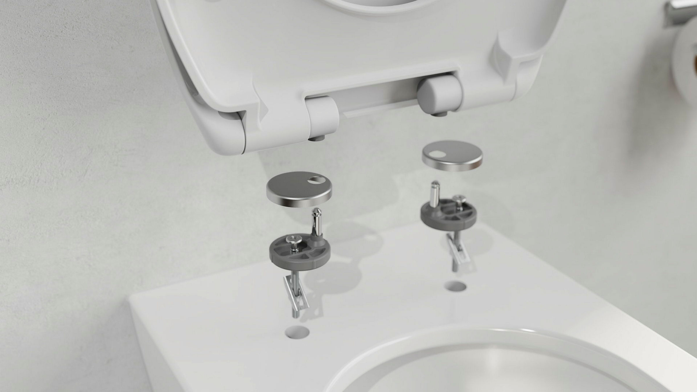 Duroplast WC-Sitz WHITE, mit Absenkautomatik und Schnellverschluss