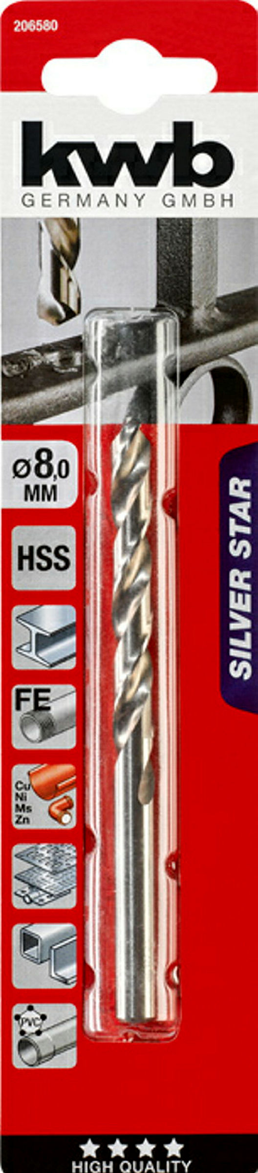 SILVER STAR HSS Spiralbohrer, ø 8.0 mm