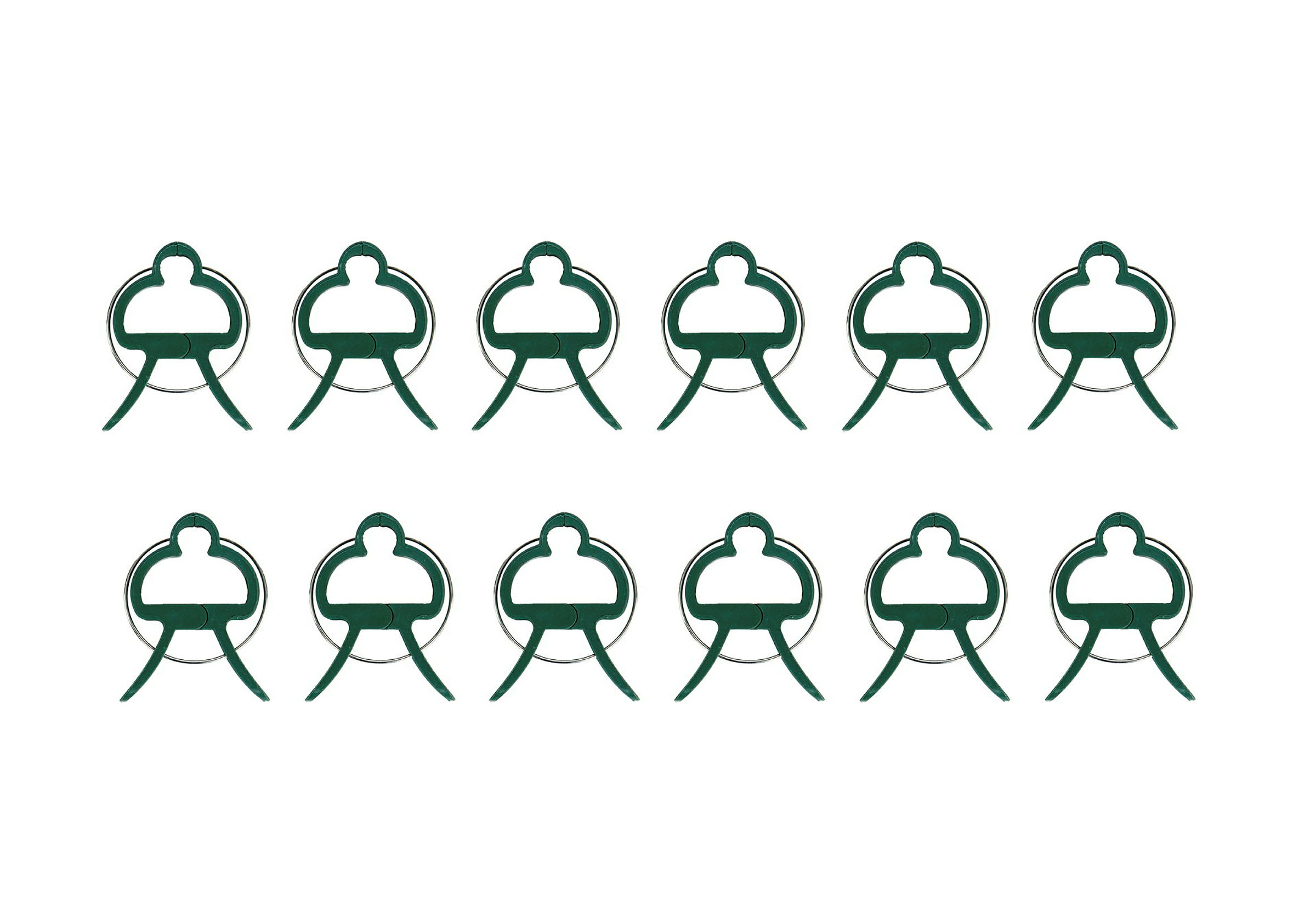 Pflanzenclip 12er-Set classic, 6,5 cm, Größe 2, witterungsbeständig, extra