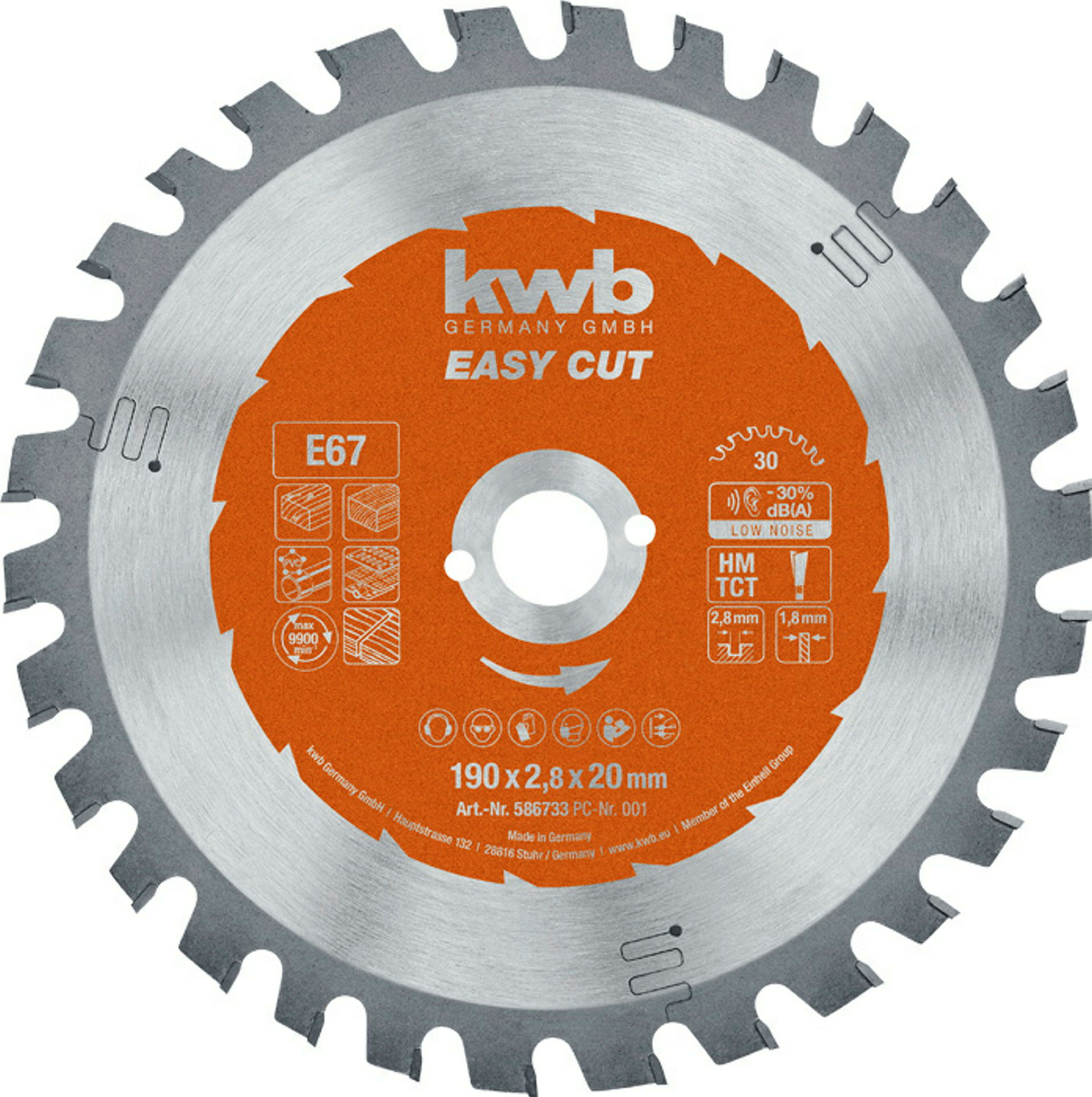 EASY-CUT Kreissägeblätter für Handkreissägen Ø 190 x 20 mm