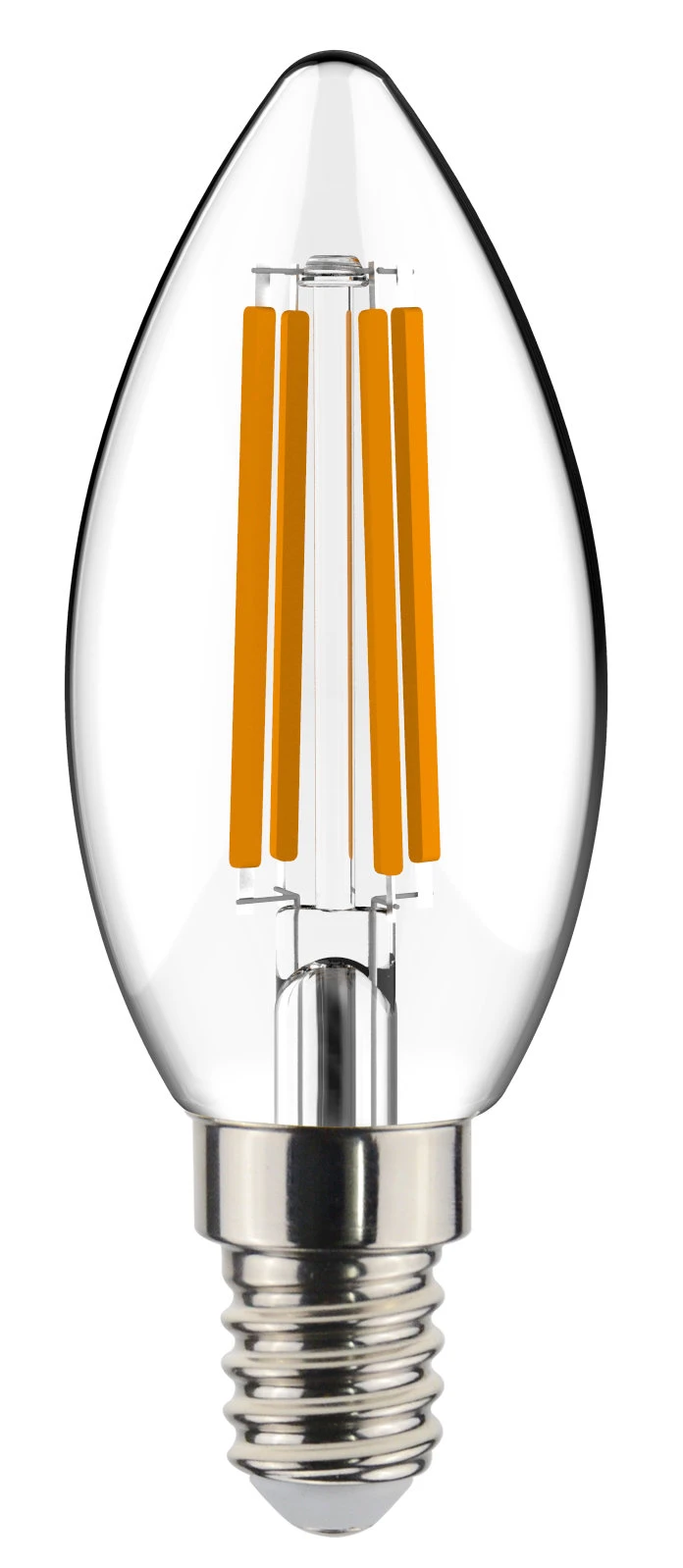 (LIGHTME) Promo-LED 5er-Pack FILAMENT Candle 4W-470lm-E14/827